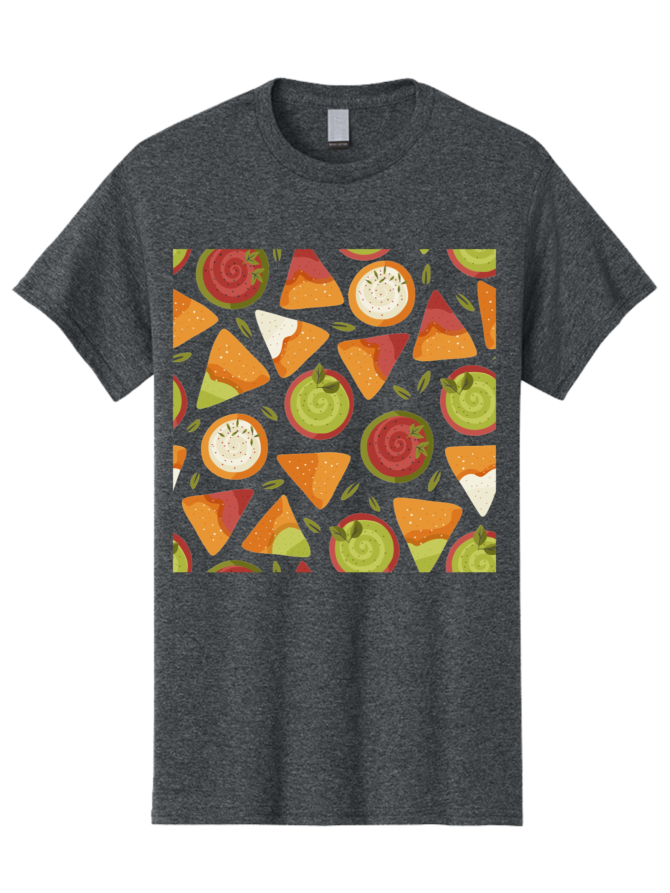 Pizza-Slices-Pattern Men'S Graphic Tee, 100% Cotton, Comfortable Casual Summer Wear, Machine Washable, Pizza Slices, Various Toppings, Pepperoni, Vegetables, Cheese, Food Pattern, Seamless Design, Cartoon Style - Aaa290