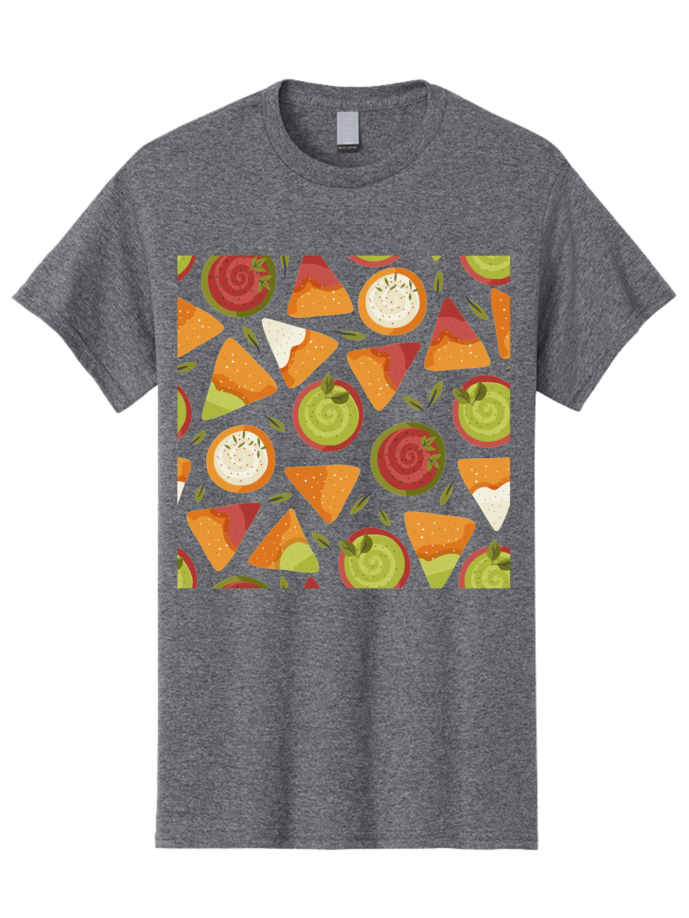 Pizza-Slices-Pattern Men'S Graphic Tee, 100% Cotton, Comfortable Casual Summer Wear, Machine Washable, Pizza Slices, Various Toppings, Pepperoni, Vegetables, Cheese, Food Pattern, Seamless Design, Cartoon Style - Aaa290