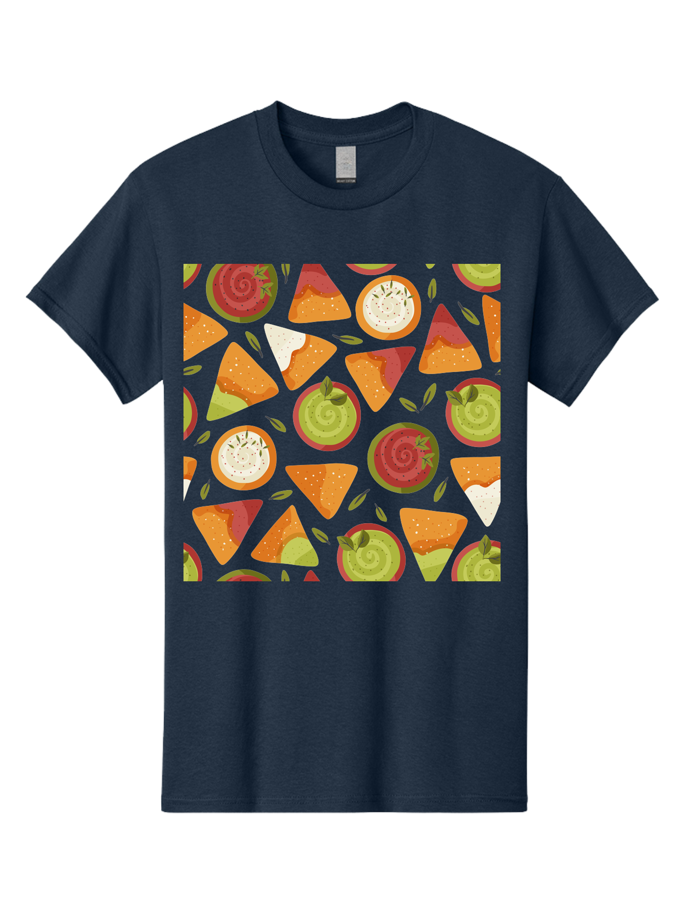Pizza-Slices-Pattern Men'S Graphic Tee, 100% Cotton, Comfortable Casual Summer Wear, Machine Washable, Pizza Slices, Various Toppings, Pepperoni, Vegetables, Cheese, Food Pattern, Seamless Design, Cartoon Style - Aaa290