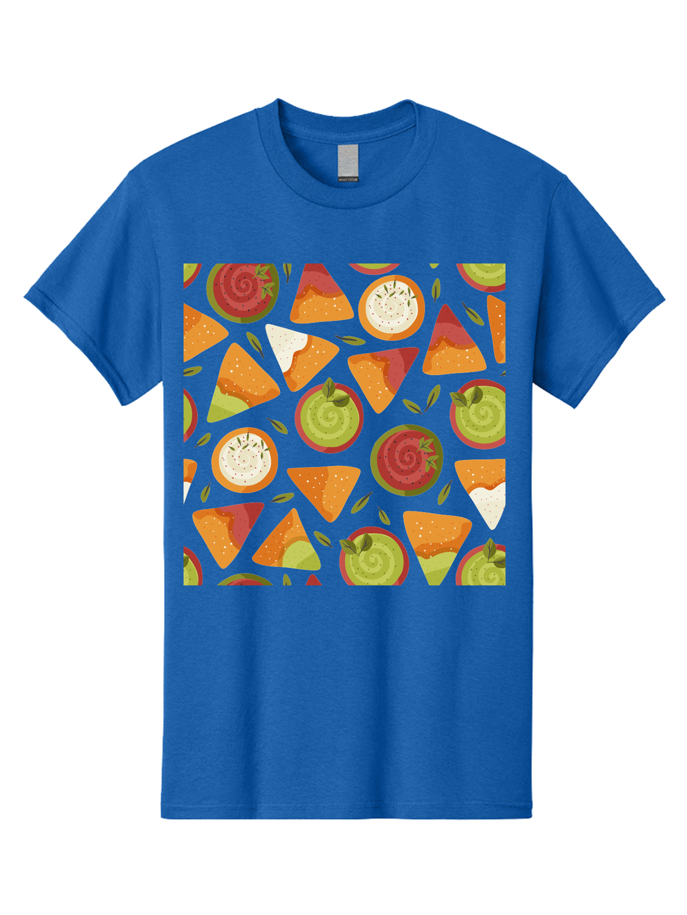 Pizza-Slices-Pattern Men'S Graphic Tee, 100% Cotton, Comfortable Casual Summer Wear, Machine Washable, Pizza Slices, Various Toppings, Pepperoni, Vegetables, Cheese, Food Pattern, Seamless Design, Cartoon Style - Aaa290