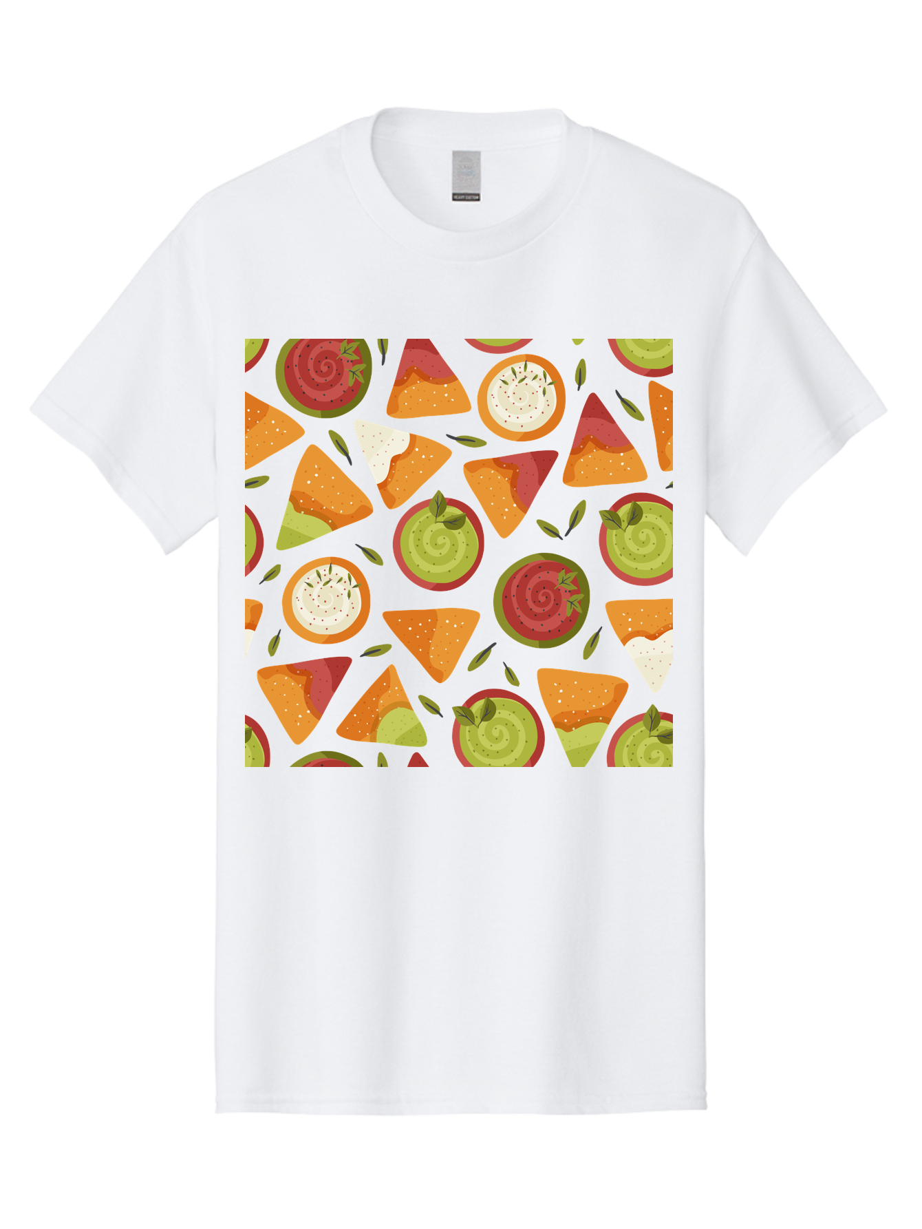 Pizza-Slices-Pattern Men'S Graphic Tee, 100% Cotton, Comfortable Casual Summer Wear, Machine Washable, Pizza Slices, Various Toppings, Pepperoni, Vegetables, Cheese, Food Pattern, Seamless Design, Cartoon Style - Aaa290