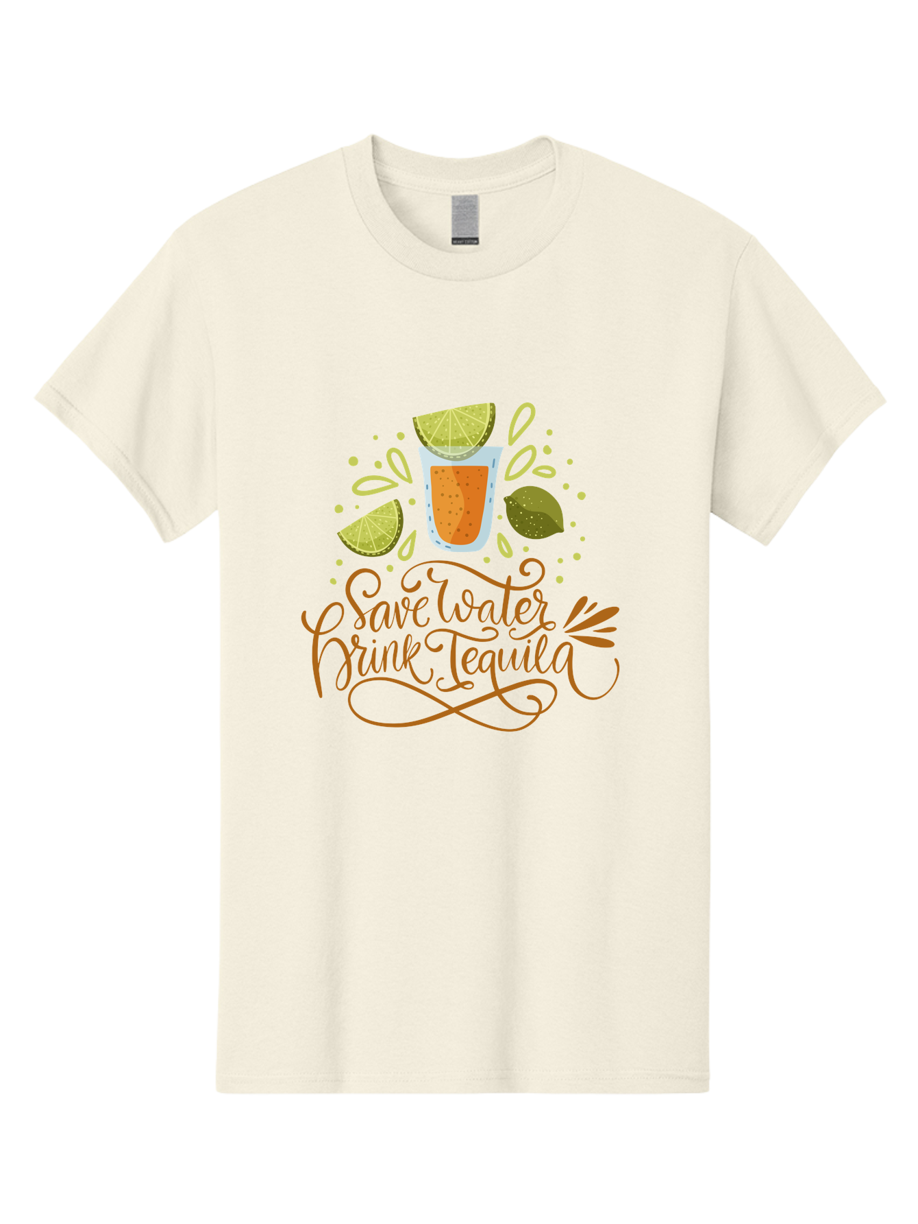 Save-Water-Drink-Tequila-1 Men'S Graphic Tee, 100% Cotton, Comfortable Casual Summer Wear, Machine Washable, Tequila Cocktail, Lime Wedges, Agave Plant, Party Theme, Happy Hour, Cocktail Hour, Tequila Lovers, Fun Typography, Festive Design, - Aaa291