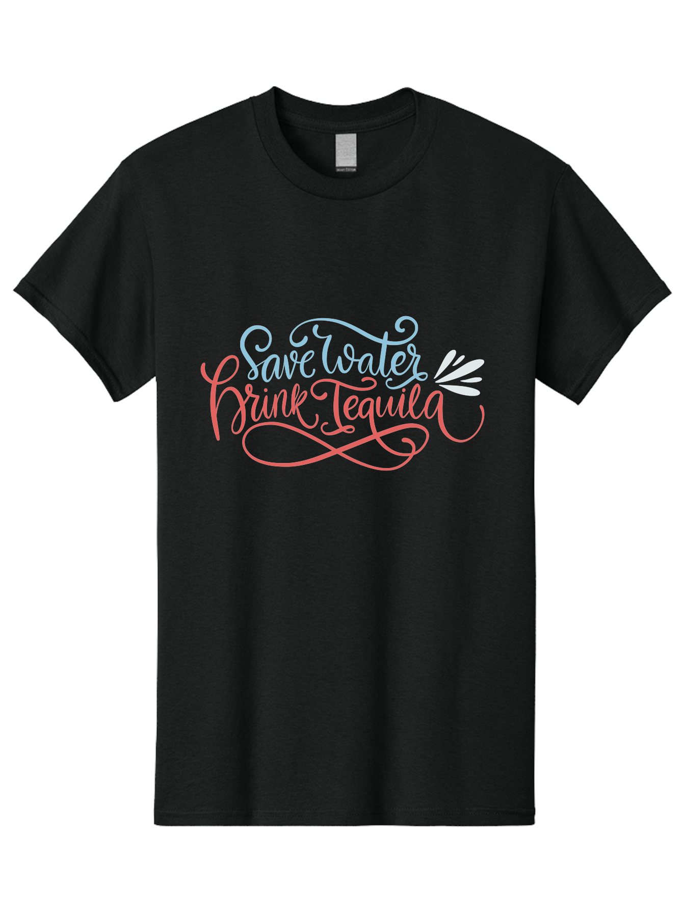 Save-Water-Drink-Tequila-3 Men'S Graphic Tee, 100% Cotton, Comfortable Casual Summer Wear, Machine Washable, Tequila Quote, Save Water, Drink Tequila, Funny Quote, Tequila Humor, Liquor Quote, Party Phrase, Agave Quote, Creative Typography, - Aaa293
