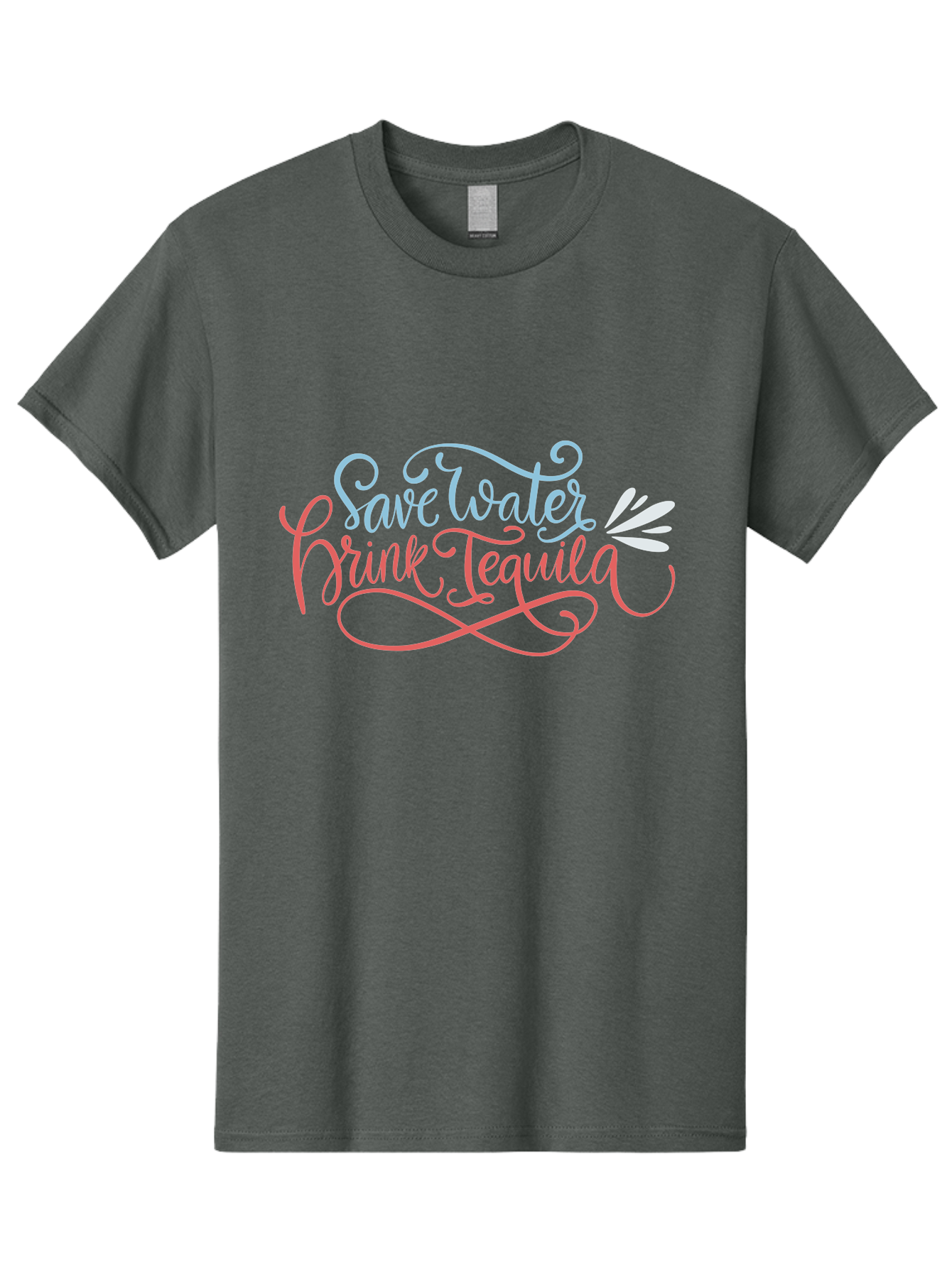 Save-Water-Drink-Tequila-3 Men'S Graphic Tee, 100% Cotton, Comfortable Casual Summer Wear, Machine Washable, Tequila Quote, Save Water, Drink Tequila, Funny Quote, Tequila Humor, Liquor Quote, Party Phrase, Agave Quote, Creative Typography, - Aaa293