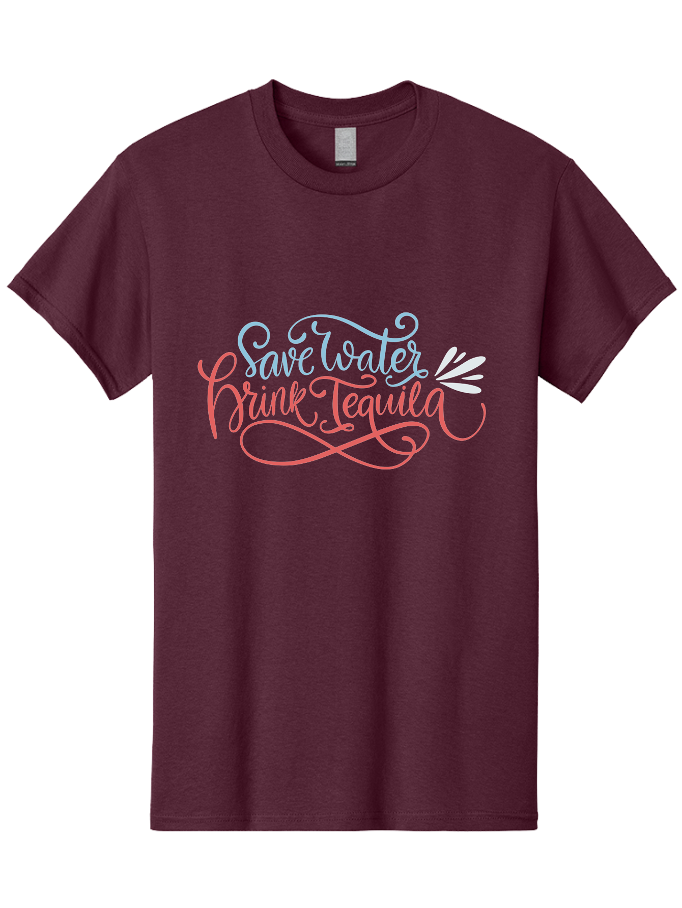 Save-Water-Drink-Tequila-3 Men'S Graphic Tee, 100% Cotton, Comfortable Casual Summer Wear, Machine Washable, Tequila Quote, Save Water, Drink Tequila, Funny Quote, Tequila Humor, Liquor Quote, Party Phrase, Agave Quote, Creative Typography, - Aaa293