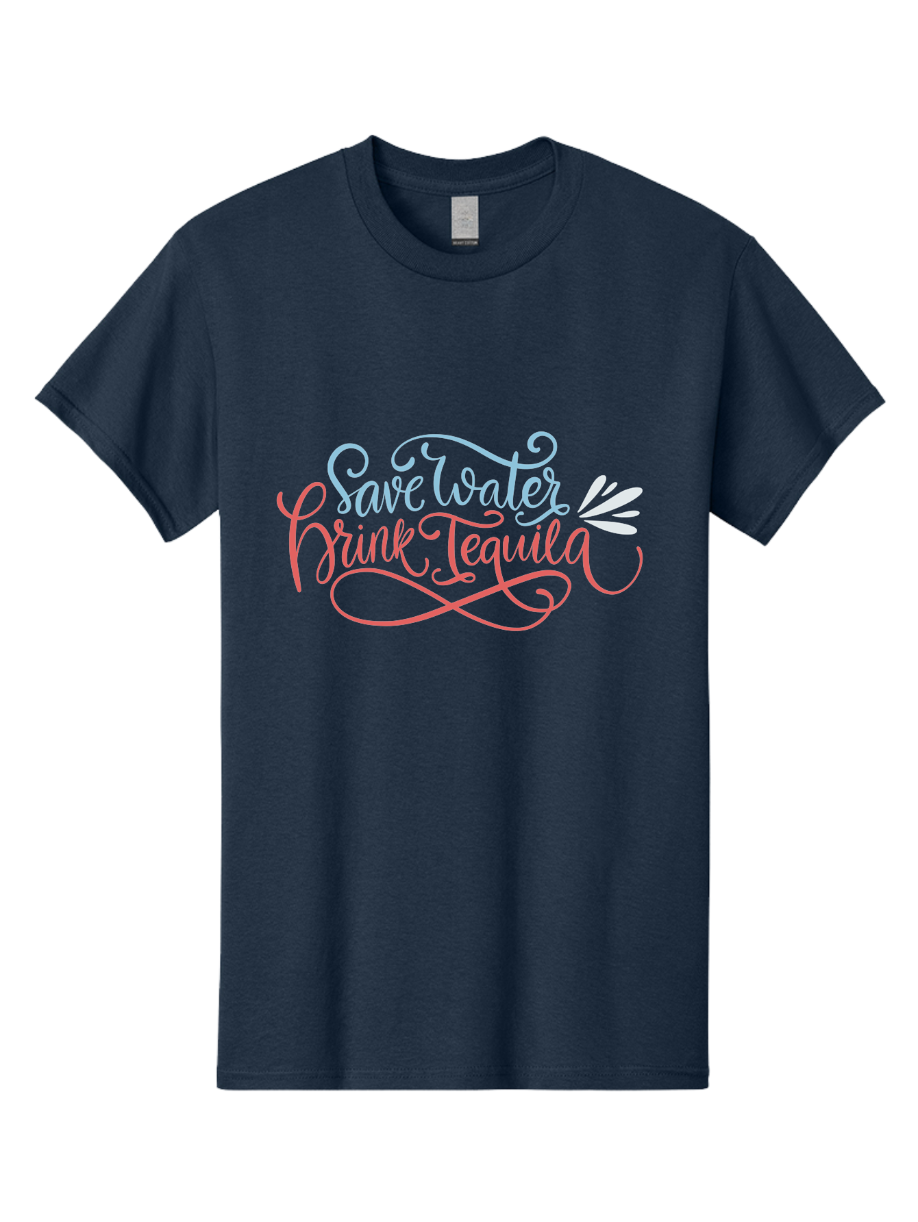 Save-Water-Drink-Tequila-3 Men'S Graphic Tee, 100% Cotton, Comfortable Casual Summer Wear, Machine Washable, Tequila Quote, Save Water, Drink Tequila, Funny Quote, Tequila Humor, Liquor Quote, Party Phrase, Agave Quote, Creative Typography, - Aaa293