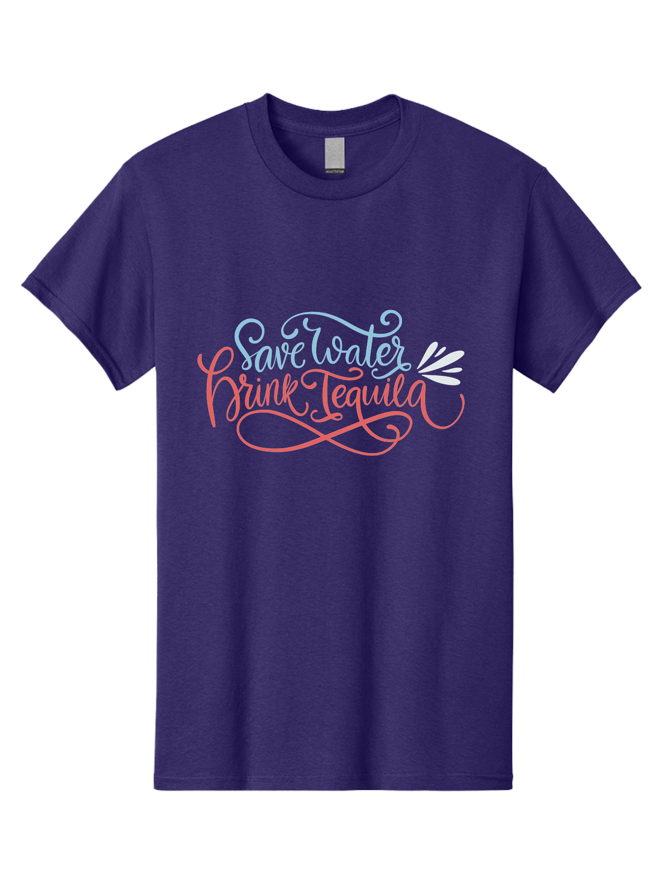 Save-Water-Drink-Tequila-3 Men'S Graphic Tee, 100% Cotton, Comfortable Casual Summer Wear, Machine Washable, Tequila Quote, Save Water, Drink Tequila, Funny Quote, Tequila Humor, Liquor Quote, Party Phrase, Agave Quote, Creative Typography, - Aaa293