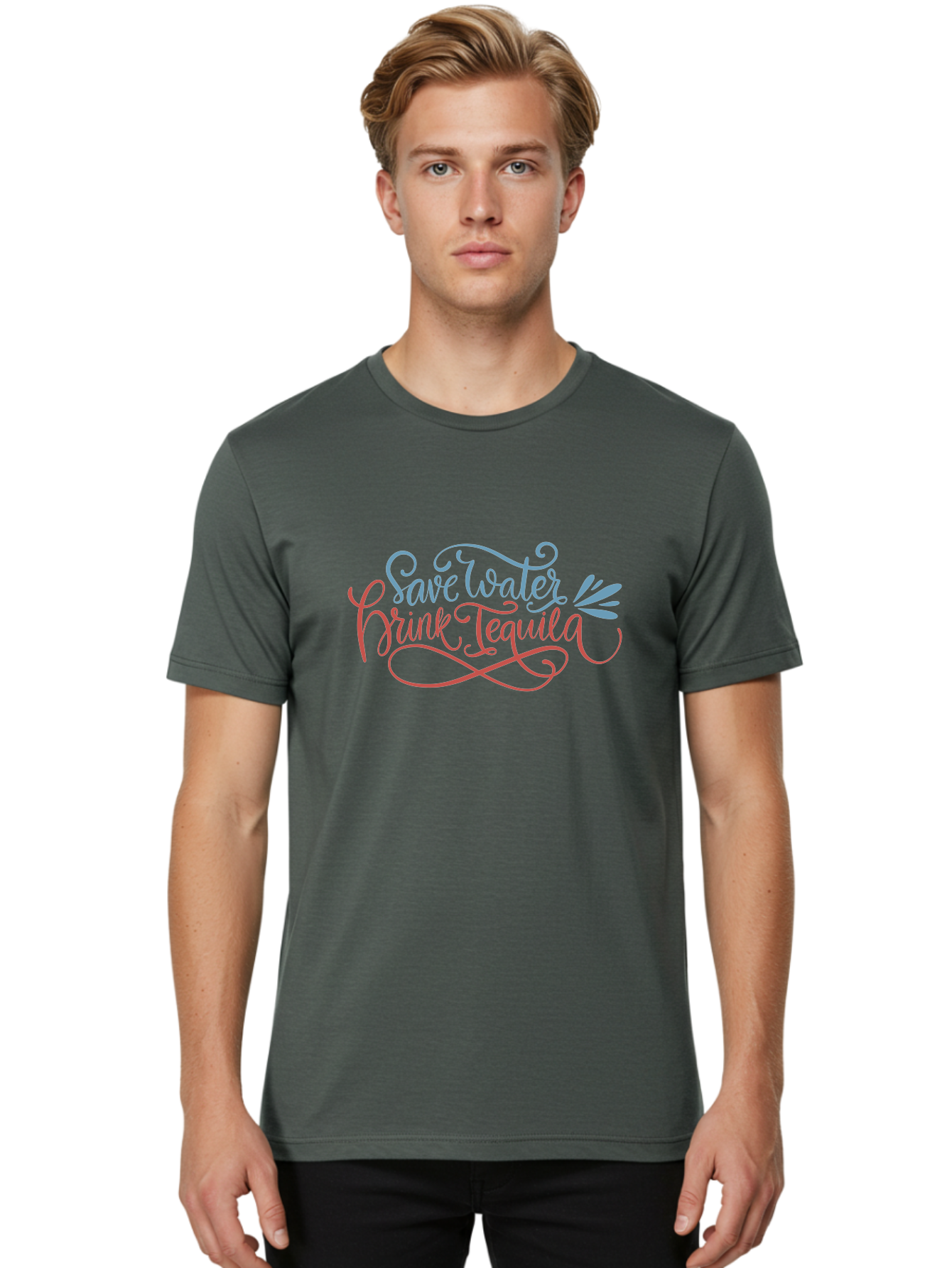 Save-Water-Drink-Tequila-4 Men'S Graphic Tee, 100% Cotton, Comfortable Casual Summer Wear, Machine Washable, Tequila Advertisement, Funny Slogan, Save Water, Drink Tequila, Cocktail Quote, Humorous Phrase, Tequila Lover - Aaa294