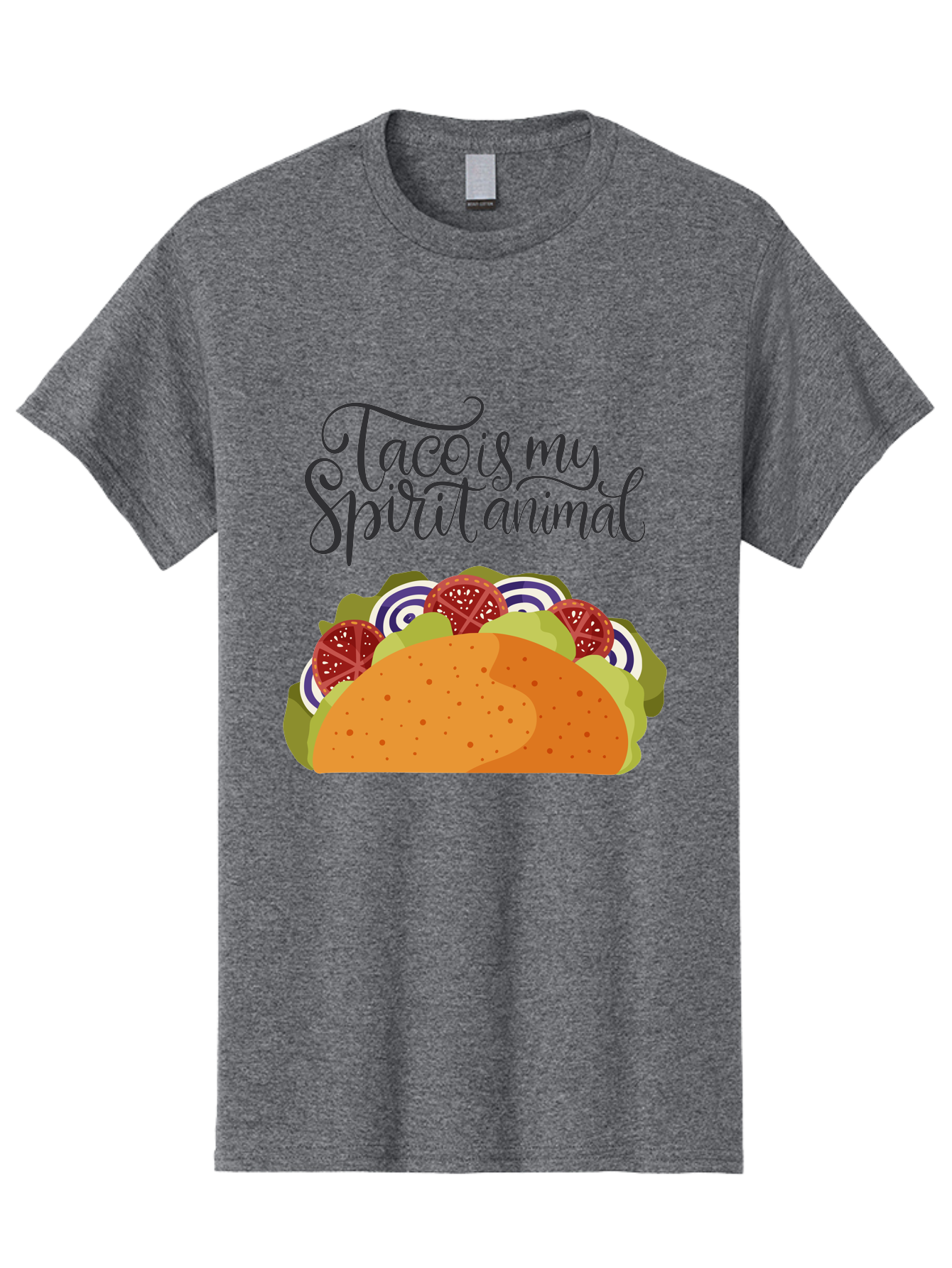 Taco-Is-My-Spirit-Animal-1 Men'S Graphic Tee, 100% Cotton, Comfortable Casual Summer Wear, Machine Washable, Taco Love, Mexican Cuisine, Foodie Humor, Taco Graphics, Spirit Animal Humor, Funny Quotes, Vibrant Graphics, Taco Culture, - Aaa300