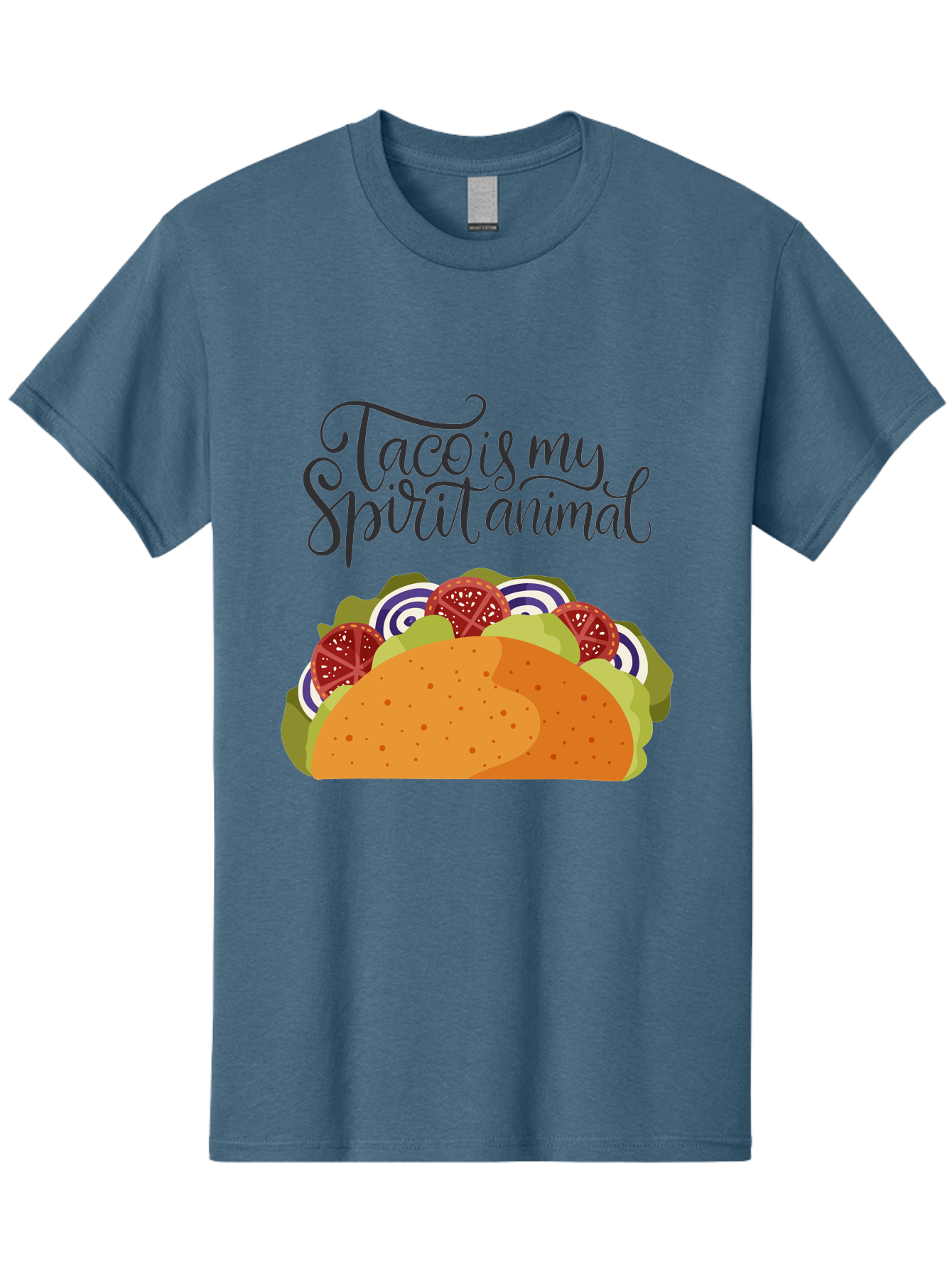 Taco-Is-My-Spirit-Animal-1 Men'S Graphic Tee, 100% Cotton, Comfortable Casual Summer Wear, Machine Washable, Taco Love, Mexican Cuisine, Foodie Humor, Taco Graphics, Spirit Animal Humor, Funny Quotes, Vibrant Graphics, Taco Culture, - Aaa300
