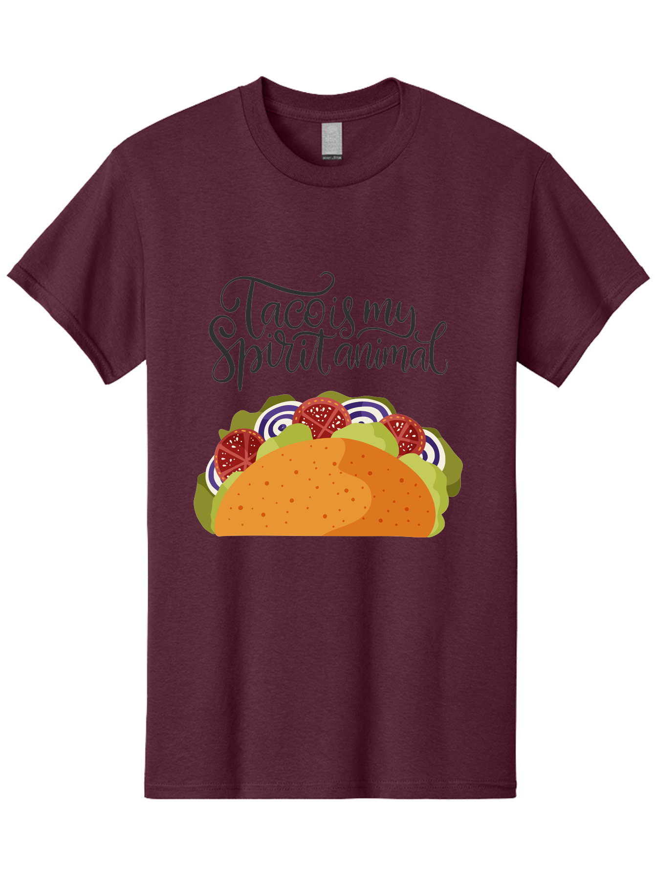 Taco-Is-My-Spirit-Animal-1 Men'S Graphic Tee, 100% Cotton, Comfortable Casual Summer Wear, Machine Washable, Taco Love, Mexican Cuisine, Foodie Humor, Taco Graphics, Spirit Animal Humor, Funny Quotes, Vibrant Graphics, Taco Culture, - Aaa300