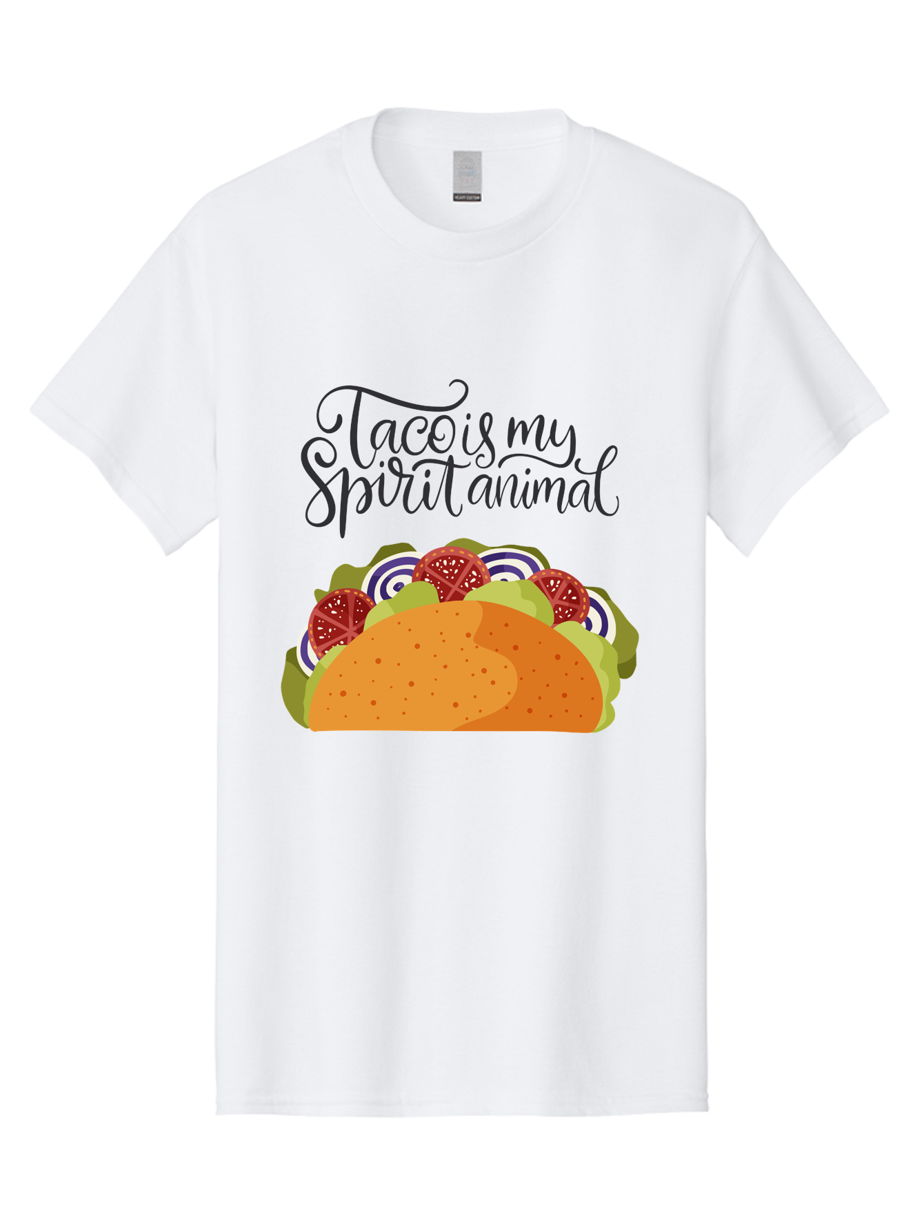 Taco-Is-My-Spirit-Animal-1 Men'S Graphic Tee, 100% Cotton, Comfortable Casual Summer Wear, Machine Washable, Taco Love, Mexican Cuisine, Foodie Humor, Taco Graphics, Spirit Animal Humor, Funny Quotes, Vibrant Graphics, Taco Culture, - Aaa300