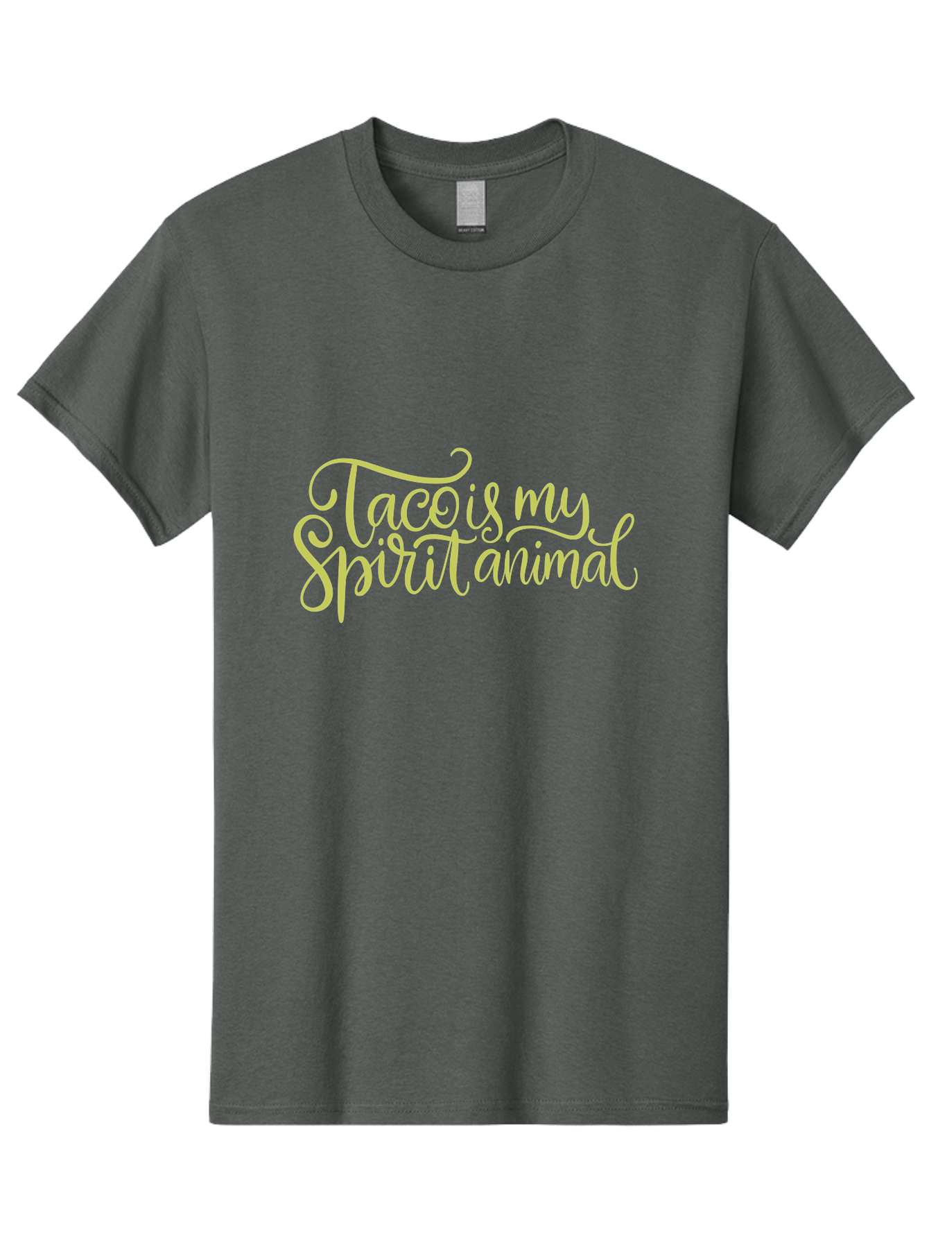 Taco-Is-My-Spirit-Animal-2 Men'S Graphic Tee, 100% Cotton, Comfortable Casual Summer Wear, Machine Washable, Taco Lover, Funny Quote, Foodie Gift, Quirky Humor, Spirit Animal Humor, Taco Tuesday, Food Quote, Cute Graphics, - Aaa301