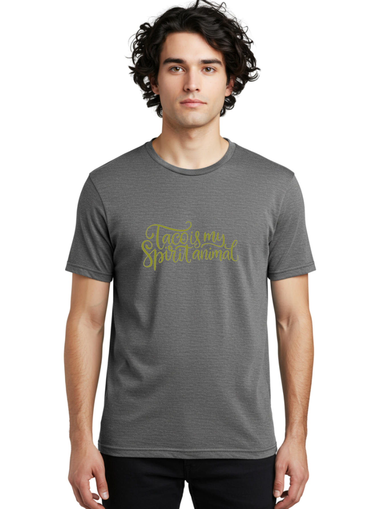 Tacos-My-Spirit-Animal Men'S Graphic Tee, 100% Cotton, Comfortable Casual Summer Wear, Machine Washable, Funny Quote, Quirky Humor, Taco Love, Motivational Saying, Spiritual Humor, Tacos My Spiritual Animal - Aaa303