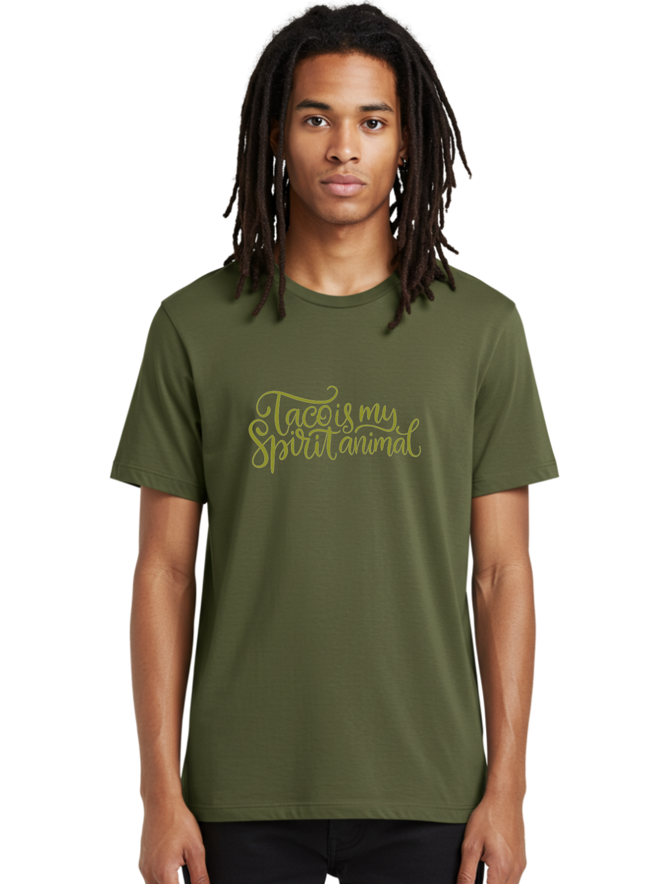Tacos-My-Spirit-Animal Men'S Graphic Tee, 100% Cotton, Comfortable Casual Summer Wear, Machine Washable, Funny Quote, Quirky Humor, Taco Love, Motivational Saying, Spiritual Humor, Tacos My Spiritual Animal - Aaa303
