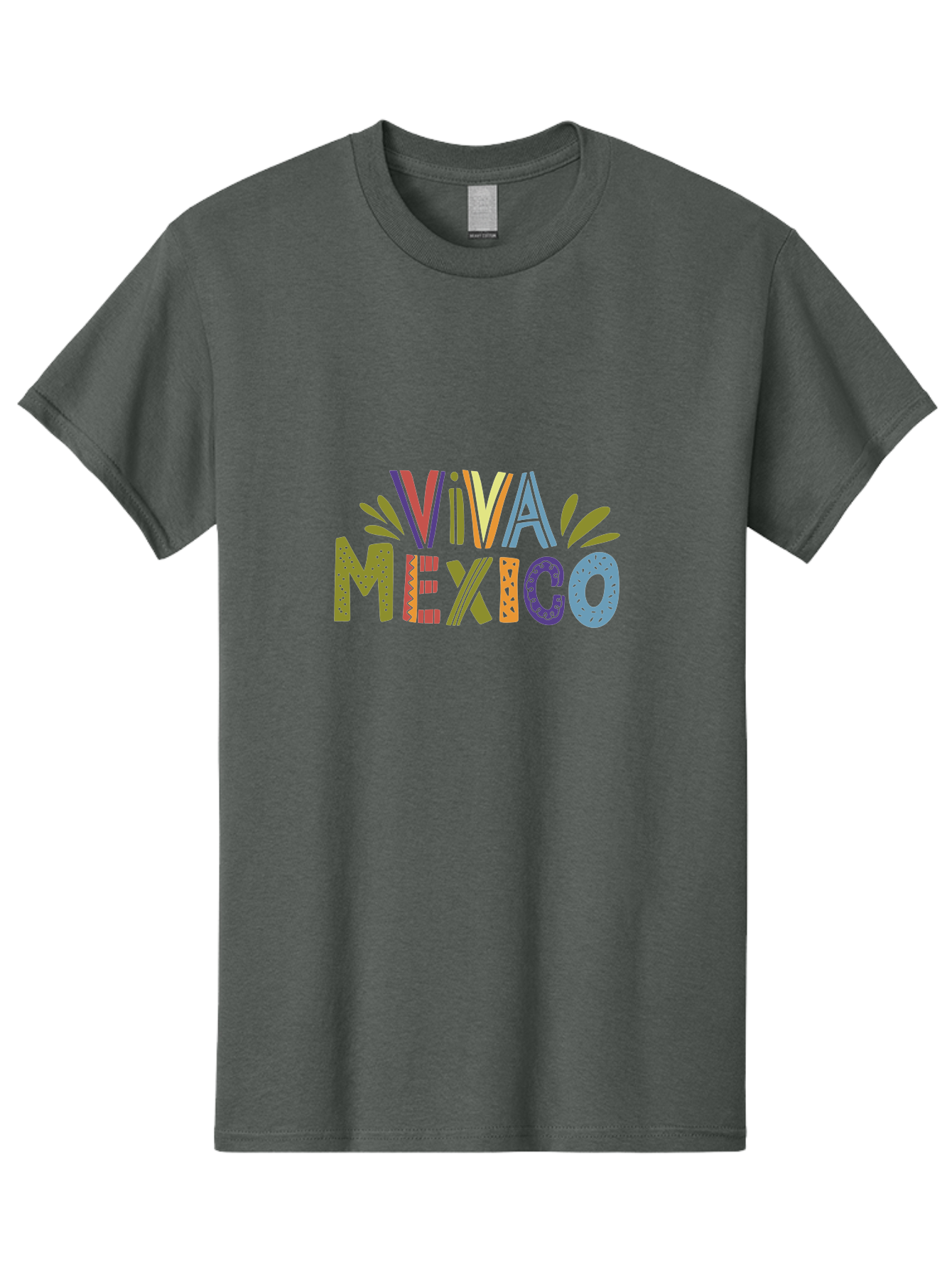 Viva-Mexico-3 Men'S Graphic Tee, 100% Cotton, Comfortable Casual Summer Wear, Machine Washable, Viva Mexico, Colorful Typography, Festive Design, Cultural Celebration, Latin American Heritage, Vibrant Colors, Dynamic Composition, - Aaa308
