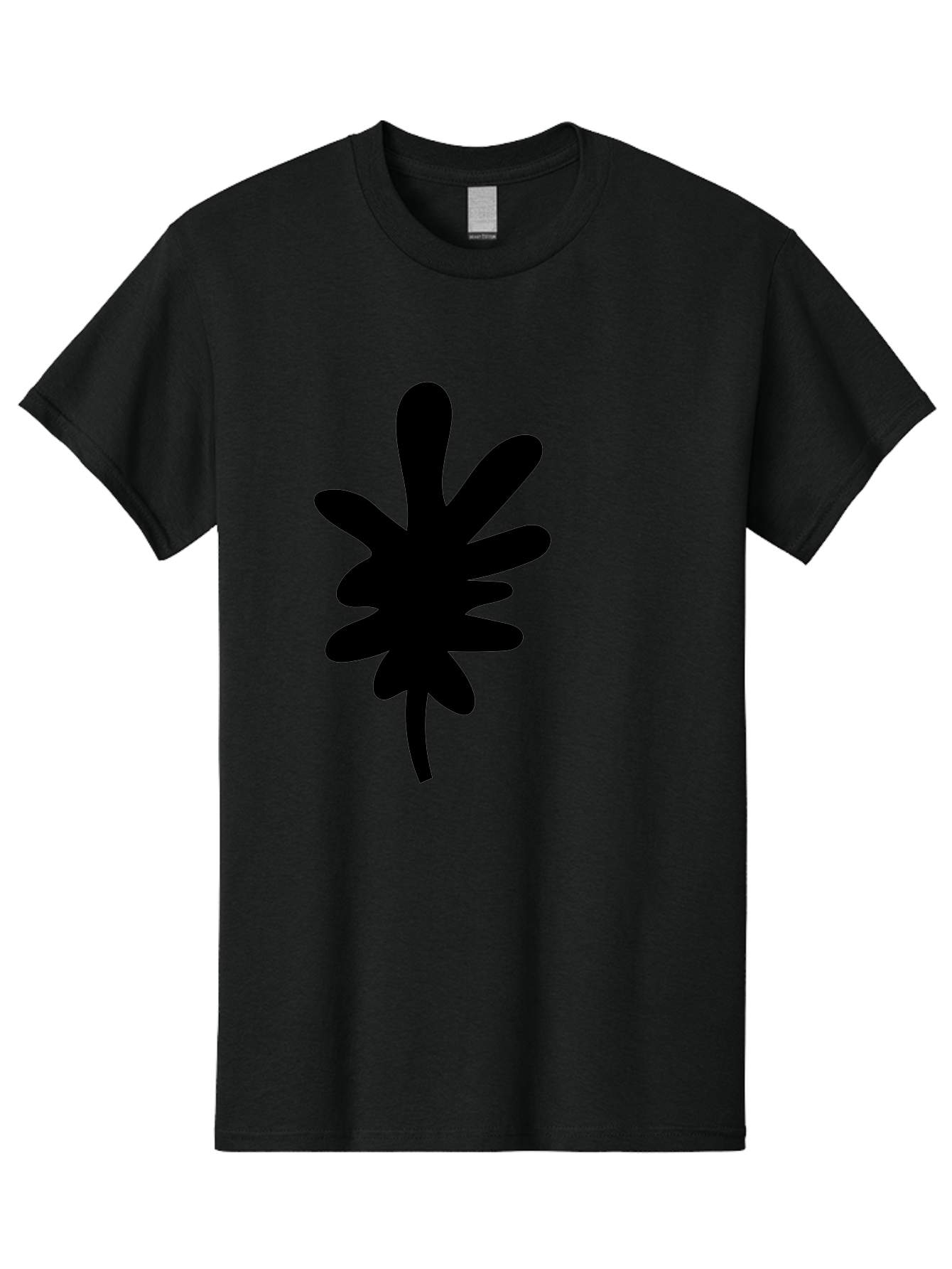 Men'S Graphic Tee, 100% Cotton, Comfortable Casual Summer Wear, Machine Washable, Black Asterisk Symbol, Abstract Shape, Modern Design, Asterisk Icon, Minimalist Graphics, Simple Shapes - Aaa350