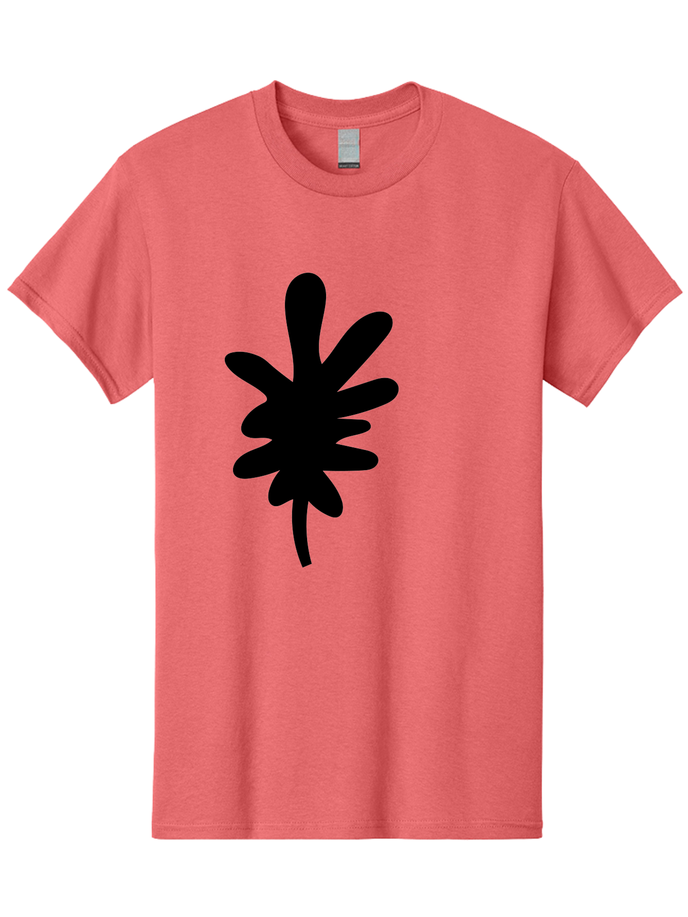 Men'S Graphic Tee, 100% Cotton, Comfortable Casual Summer Wear, Machine Washable, Black Asterisk Symbol, Abstract Shape, Modern Design, Asterisk Icon, Minimalist Graphics, Simple Shapes - Aaa350