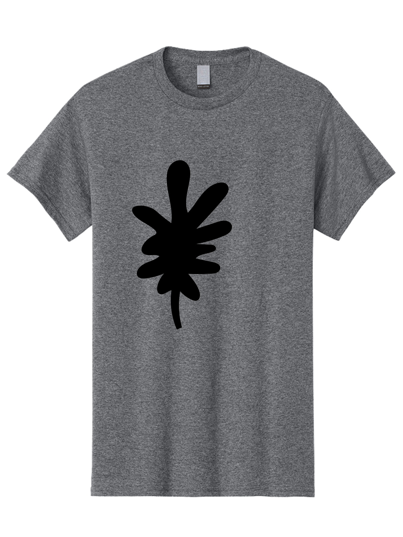 Men'S Graphic Tee, 100% Cotton, Comfortable Casual Summer Wear, Machine Washable, Black Asterisk Symbol, Abstract Shape, Modern Design, Asterisk Icon, Minimalist Graphics, Simple Shapes - Aaa350