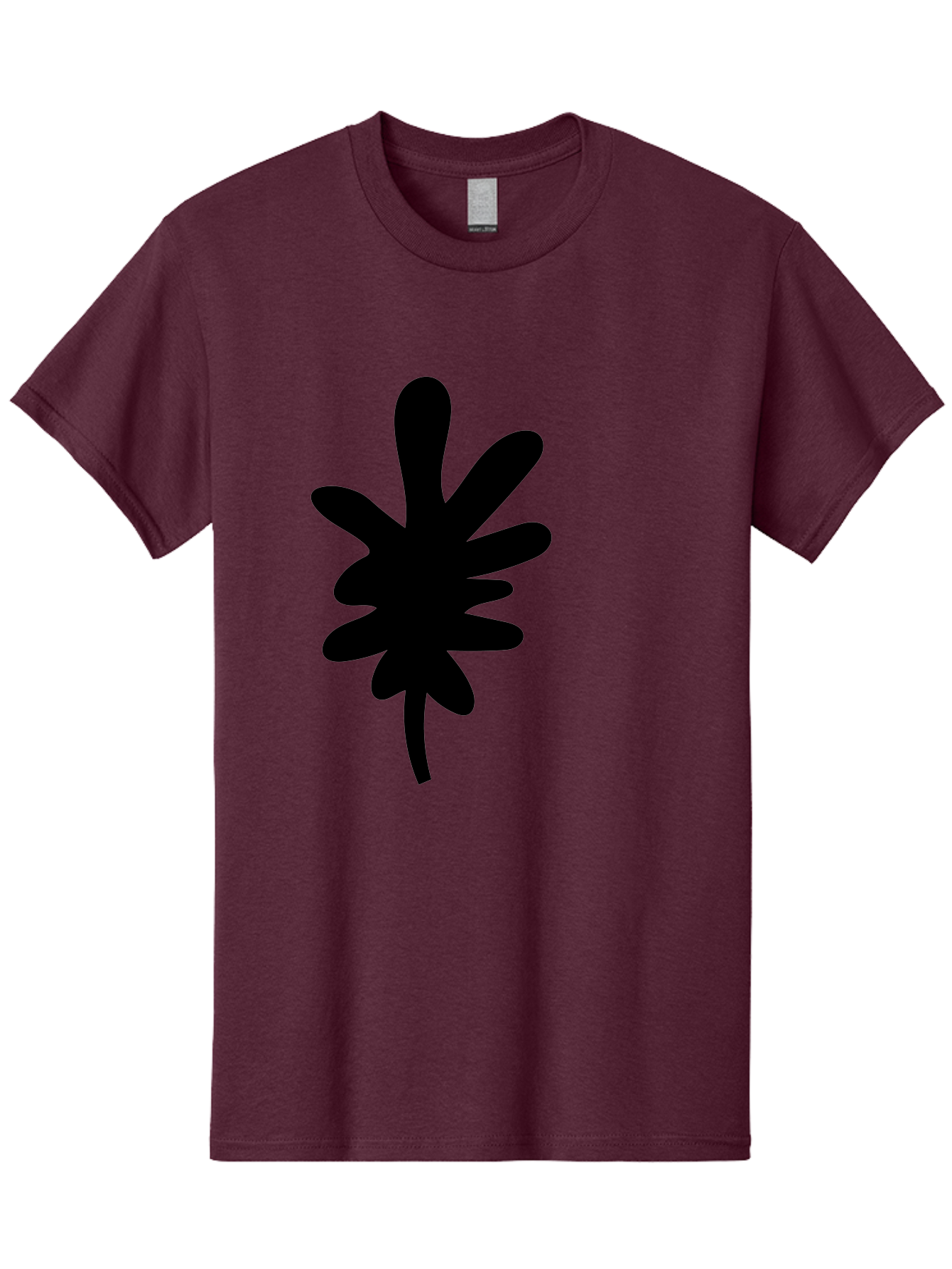 Men'S Graphic Tee, 100% Cotton, Comfortable Casual Summer Wear, Machine Washable, Black Asterisk Symbol, Abstract Shape, Modern Design, Asterisk Icon, Minimalist Graphics, Simple Shapes - Aaa350