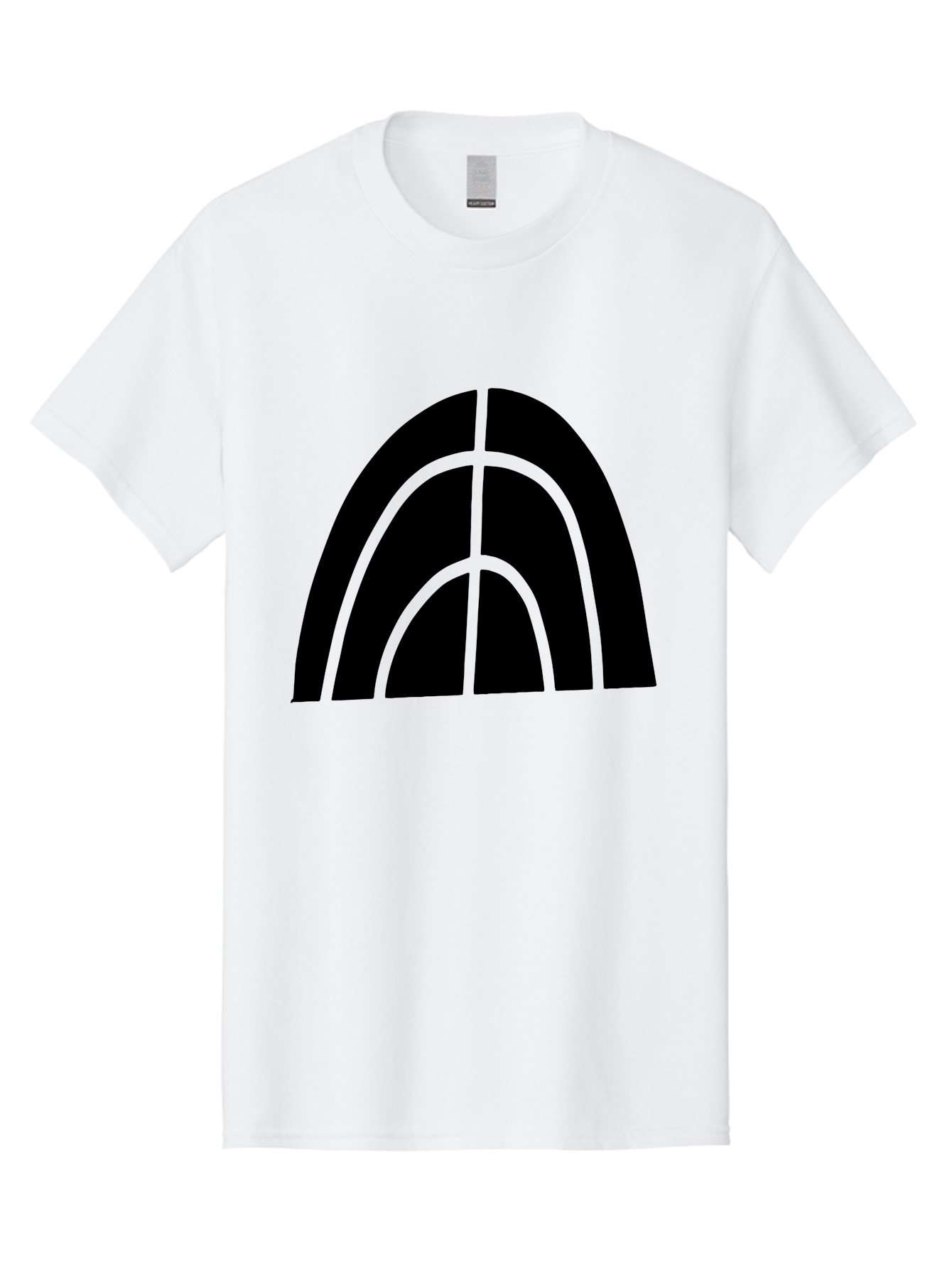 Black-Arch-Graphic Men'S Graphic Tee, 100% Cotton, Comfortable Casual Summer Wear, Machine Washable, Letter A, Simple Design, Typography, Bold Font, Black And Green, Modern Aesthetic, Graphic Element, Minimalist Style - Aaa362