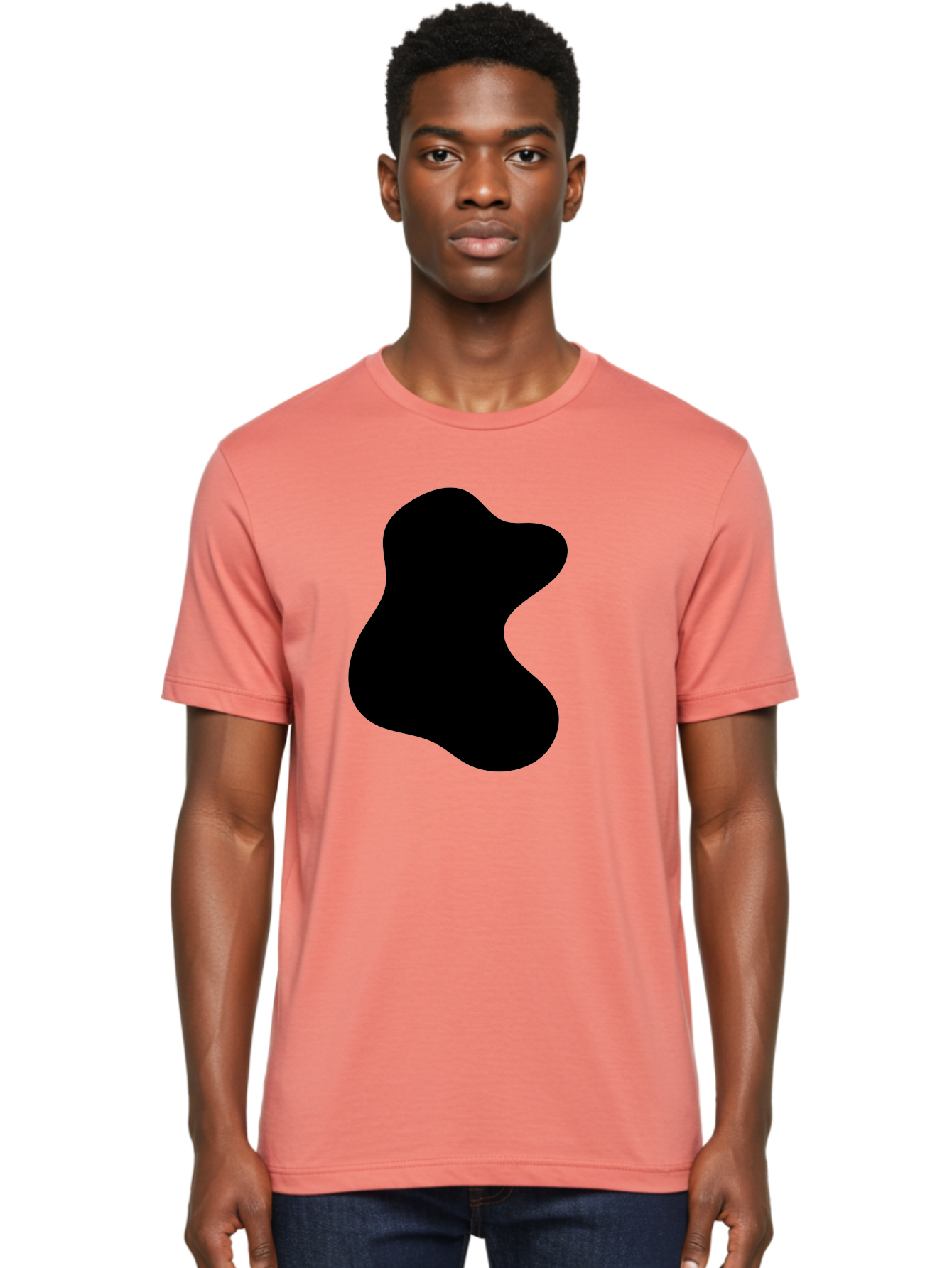 black blob shape, abstract design, irregular form, modern art, minimalist style, simple shape, unique silhouette