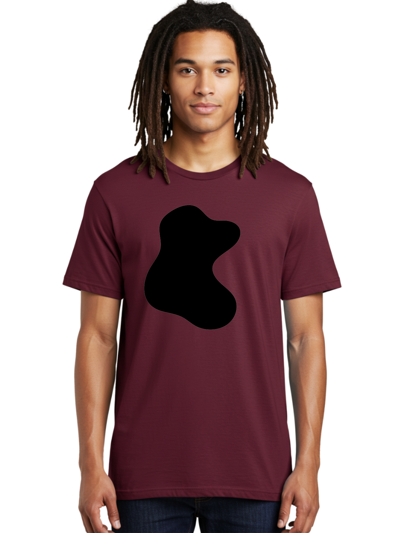 black blob shape, abstract design, irregular form, modern art, minimalist style, simple shape, unique silhouette