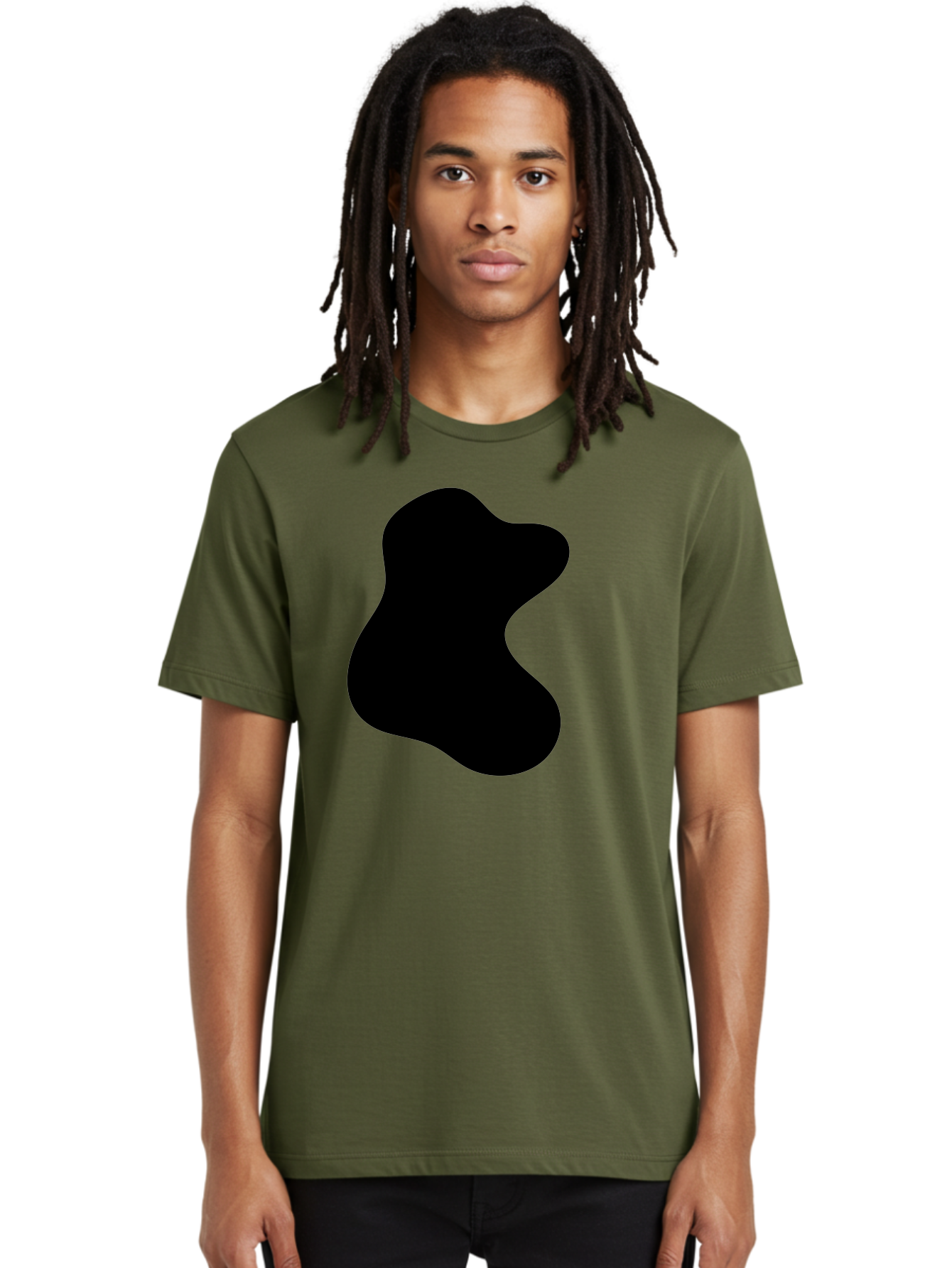black blob shape, abstract design, irregular form, modern art, minimalist style, simple shape, unique silhouette
