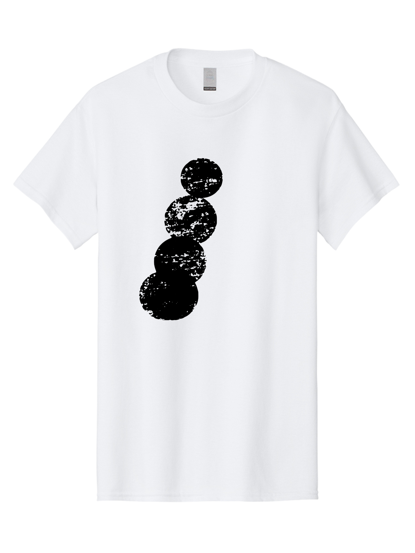 Black-Circles Men'S Graphic Tee, 100% Cotton, Comfortable Casual Summer Wear, Machine Washable, Black Spheres, Distressed Texture, Diagonal Alignment, Abstract Design, Modern Art, Creative Pattern, Minimalist Style, Grunge Effect, - Aaa370