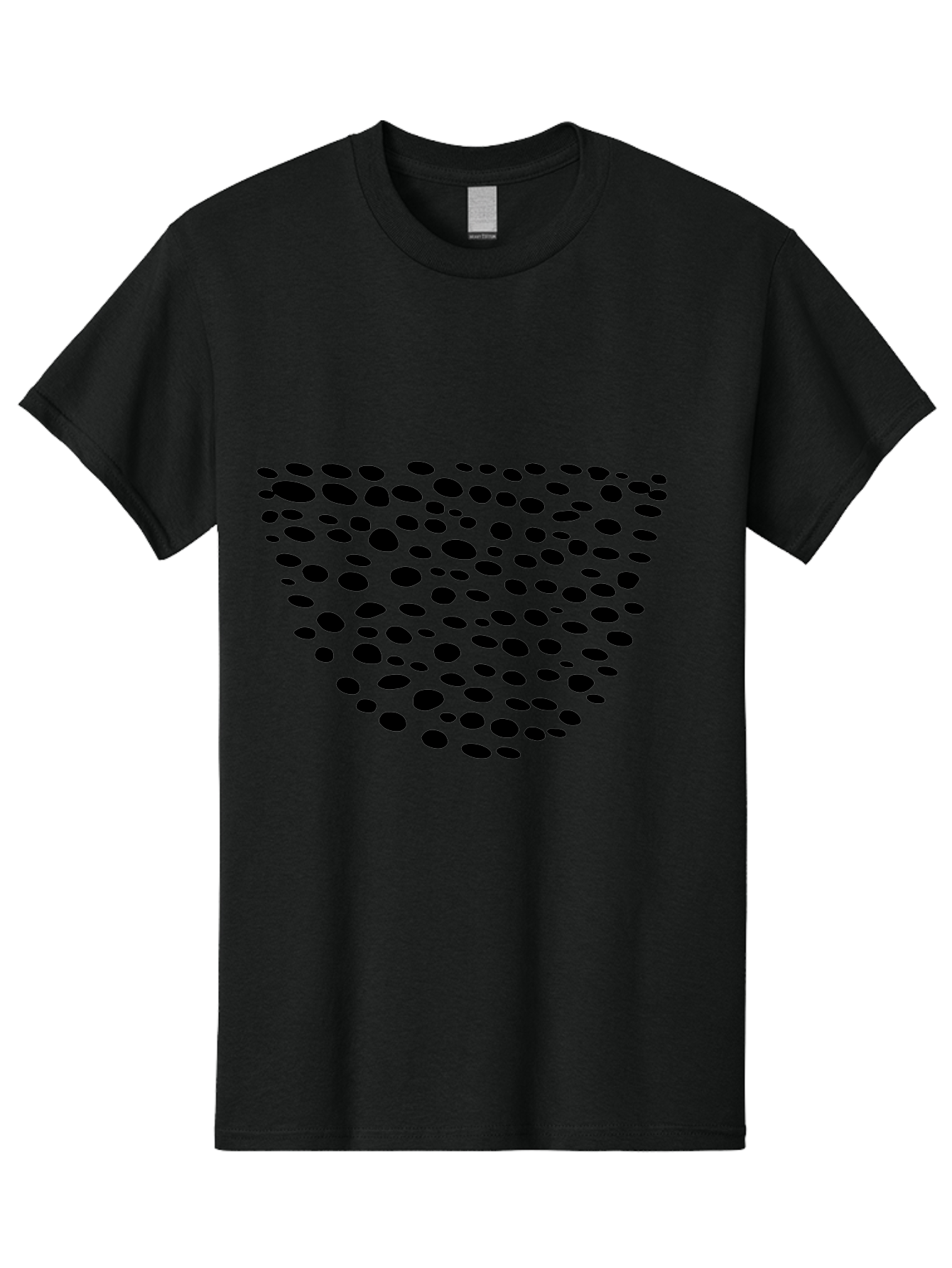 Black-Dots-Heart Men'S Graphic Tee, 100% Cotton, Comfortable Casual Summer Wear, Machine Washable, Black Dots Forming Heart Shape, Minimalist Design, Abstract Heart, Modern Art, Simple Graphics, Dot Pattern, Heart Illustration, Cute Design - Aaa371