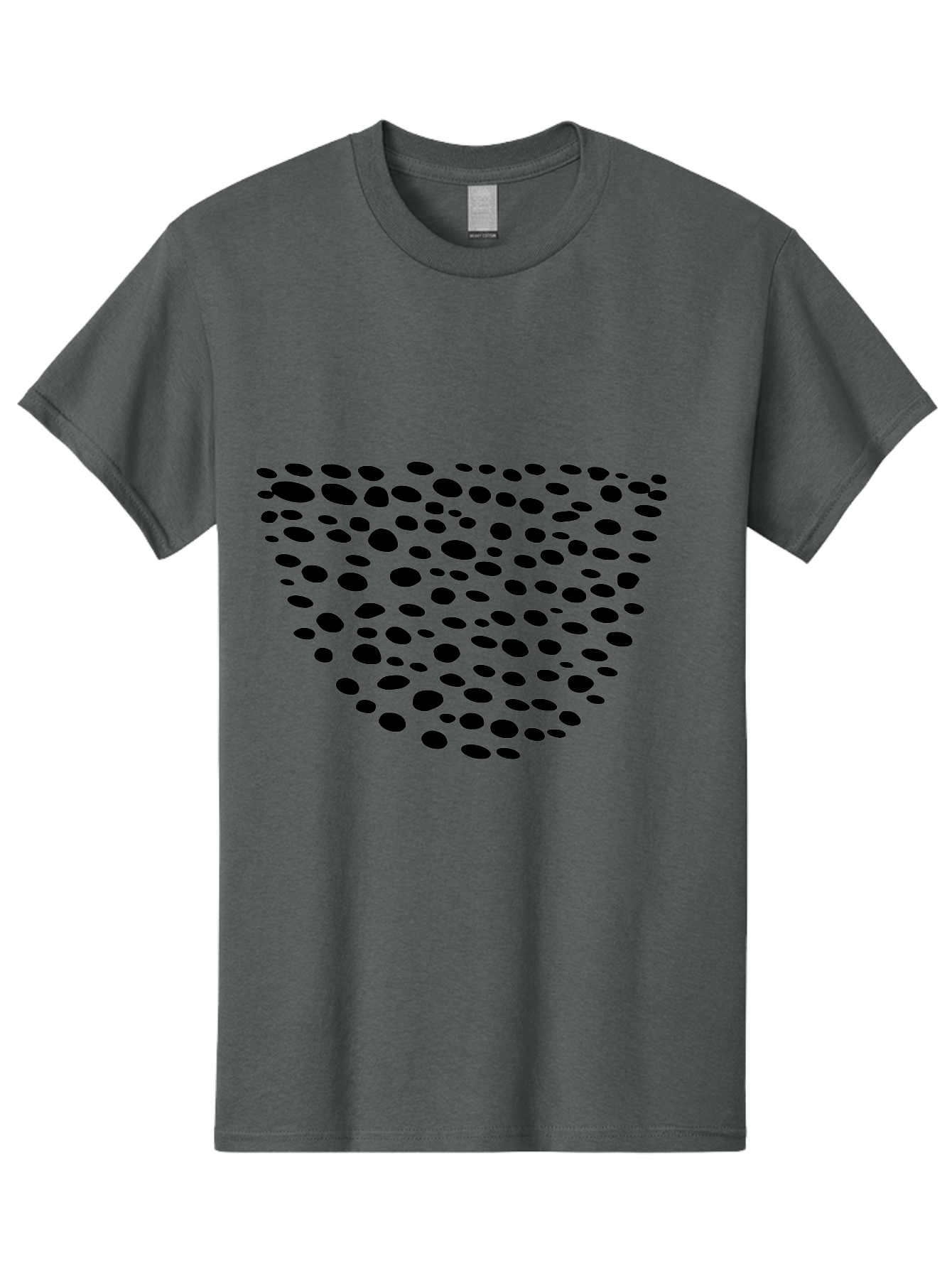 Black-Dots-Heart Men'S Graphic Tee, 100% Cotton, Comfortable Casual Summer Wear, Machine Washable, Black Dots Forming Heart Shape, Minimalist Design, Abstract Heart, Modern Art, Simple Graphics, Dot Pattern, Heart Illustration, Cute Design - Aaa371