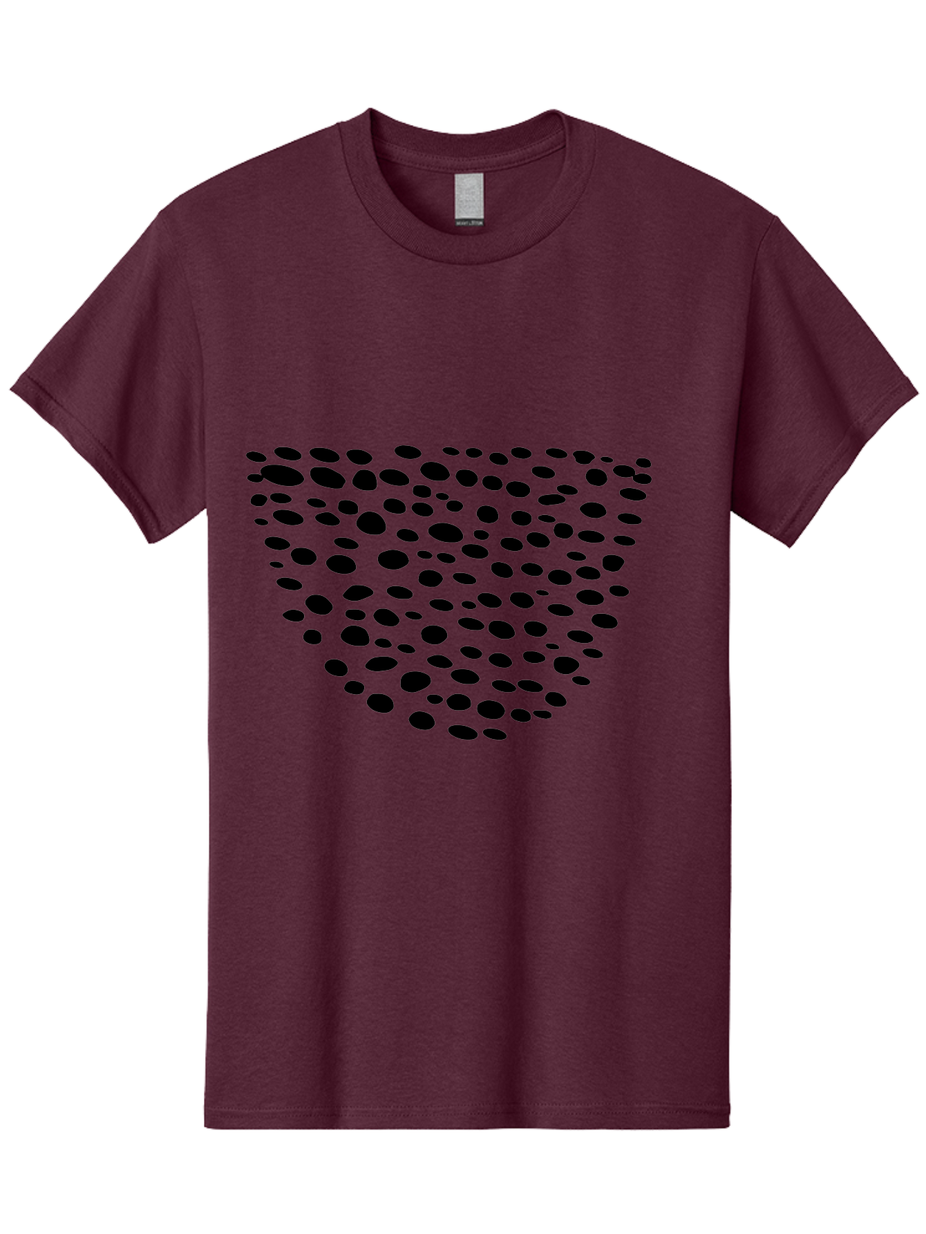 Black-Dots-Heart Men'S Graphic Tee, 100% Cotton, Comfortable Casual Summer Wear, Machine Washable, Black Dots Forming Heart Shape, Minimalist Design, Abstract Heart, Modern Art, Simple Graphics, Dot Pattern, Heart Illustration, Cute Design - Aaa371