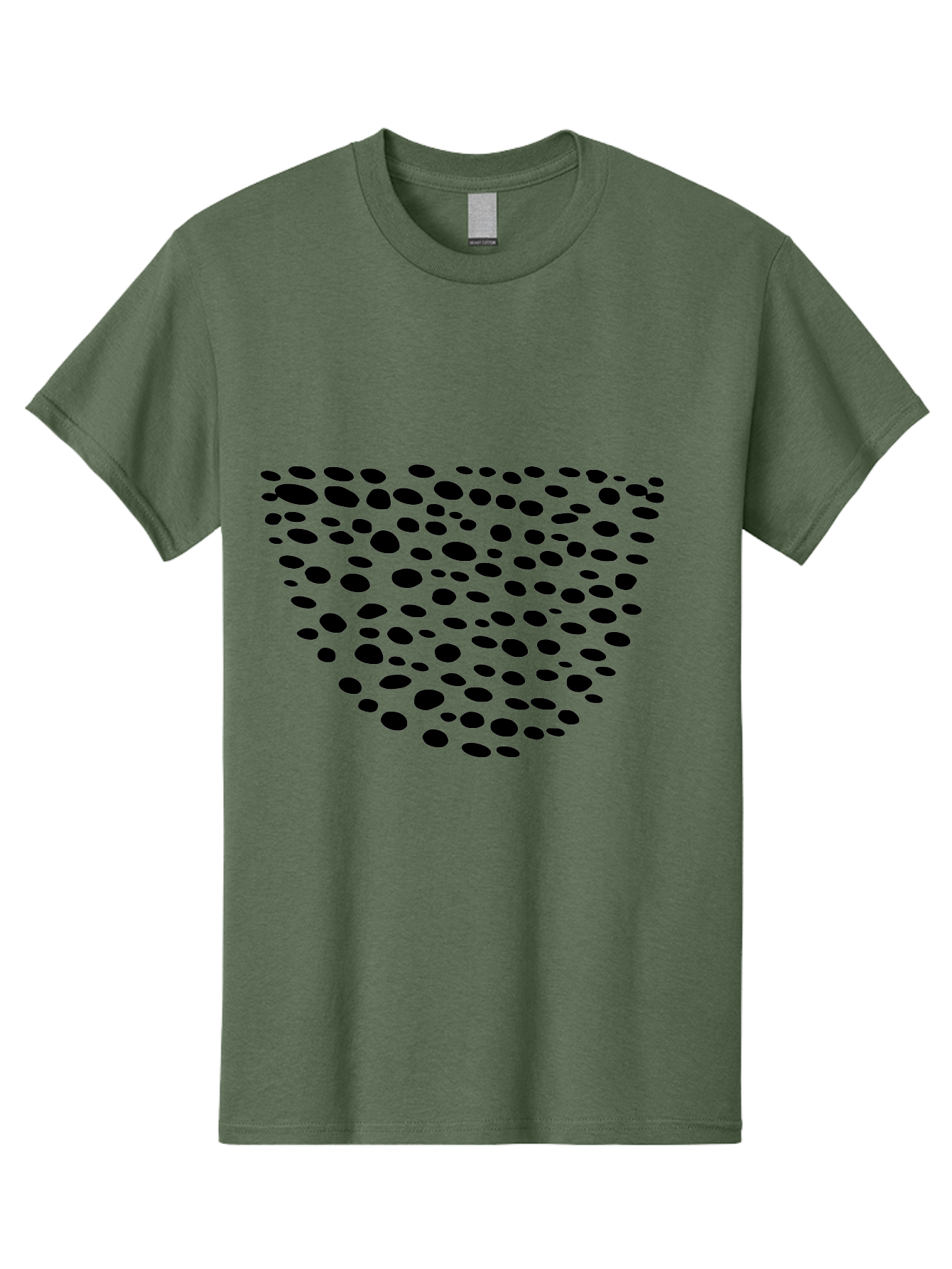 Black-Dots-Heart Men'S Graphic Tee, 100% Cotton, Comfortable Casual Summer Wear, Machine Washable, Black Dots Forming Heart Shape, Minimalist Design, Abstract Heart, Modern Art, Simple Graphics, Dot Pattern, Heart Illustration, Cute Design - Aaa371
