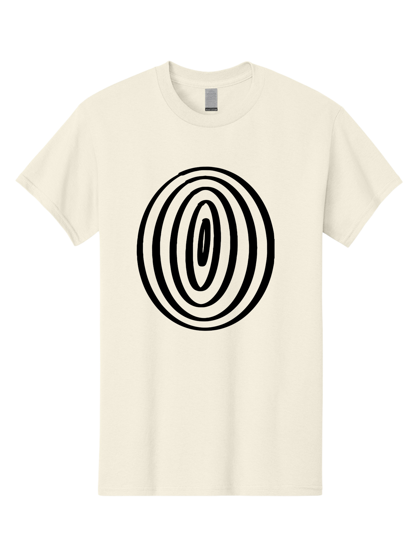 Black-Elliptical-Rings Men'S Graphic Tee, 100% Cotton, Comfortable Casual Summer Wear, Machine Washable, Concentric Circles, Abstract Art, Modern Design, Minimalist Pattern, Black Lines, Geometric Shape, Optical Illusion, Hypnotic Effect - Aaa374