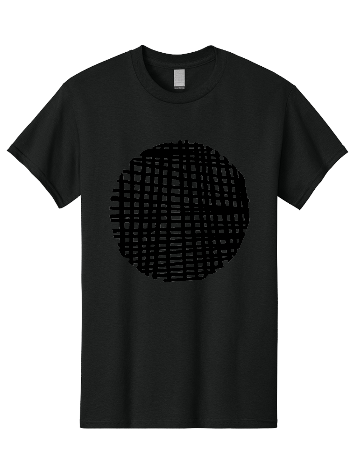 Black-Grid-Circle Men'S Graphic Tee, 100% Cotton, Comfortable Casual Summer Wear, Machine Washable, Disco Ball, Grid Pattern, Abstract Design, Black And Green, Modern Art, Geometric Shape, Spherical Object, Shiny Surface, Party Decoration - Aaa375