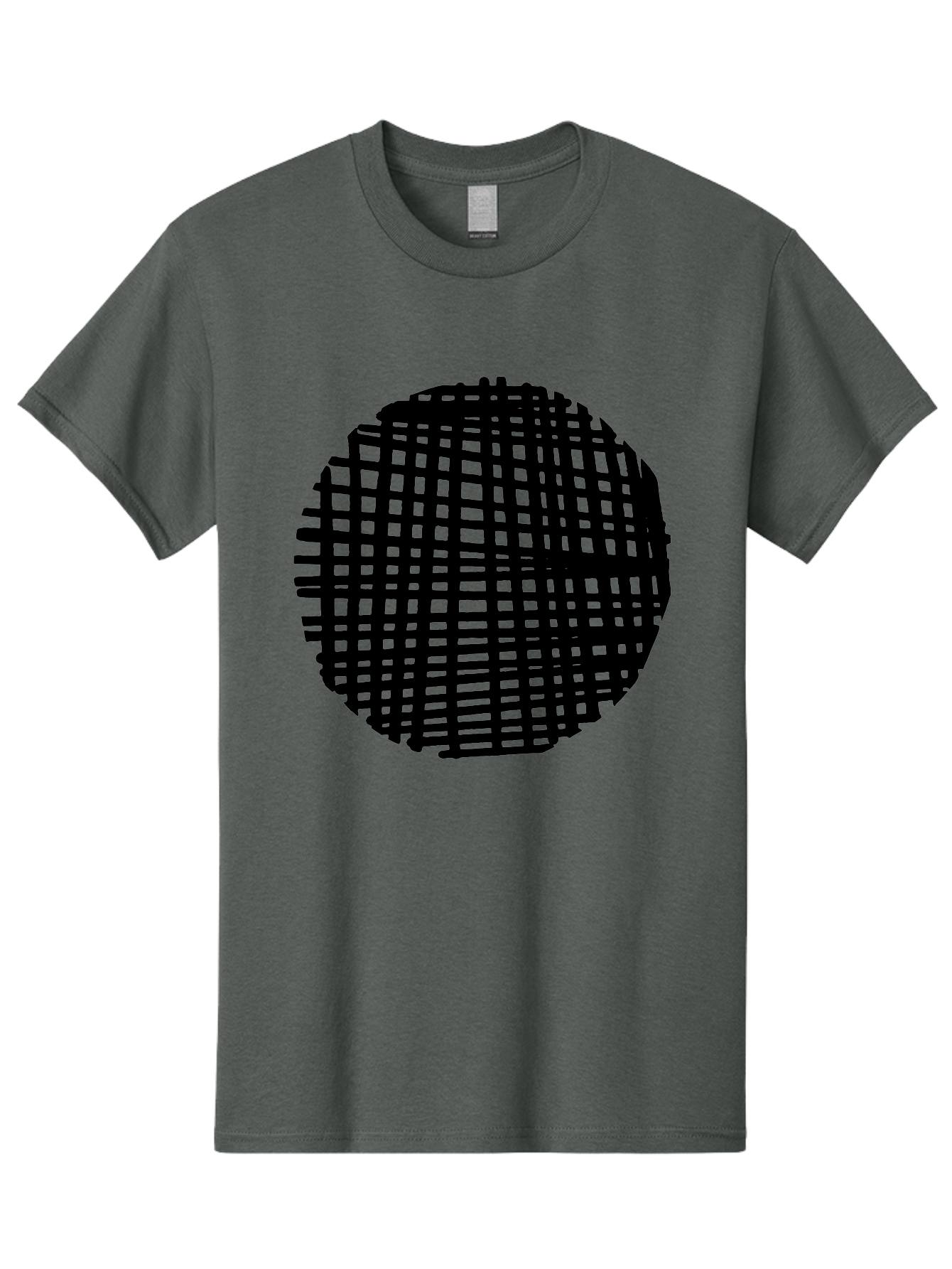 Black-Grid-Circle Men'S Graphic Tee, 100% Cotton, Comfortable Casual Summer Wear, Machine Washable, Disco Ball, Grid Pattern, Abstract Design, Black And Green, Modern Art, Geometric Shape, Spherical Object, Shiny Surface, Party Decoration - Aaa375