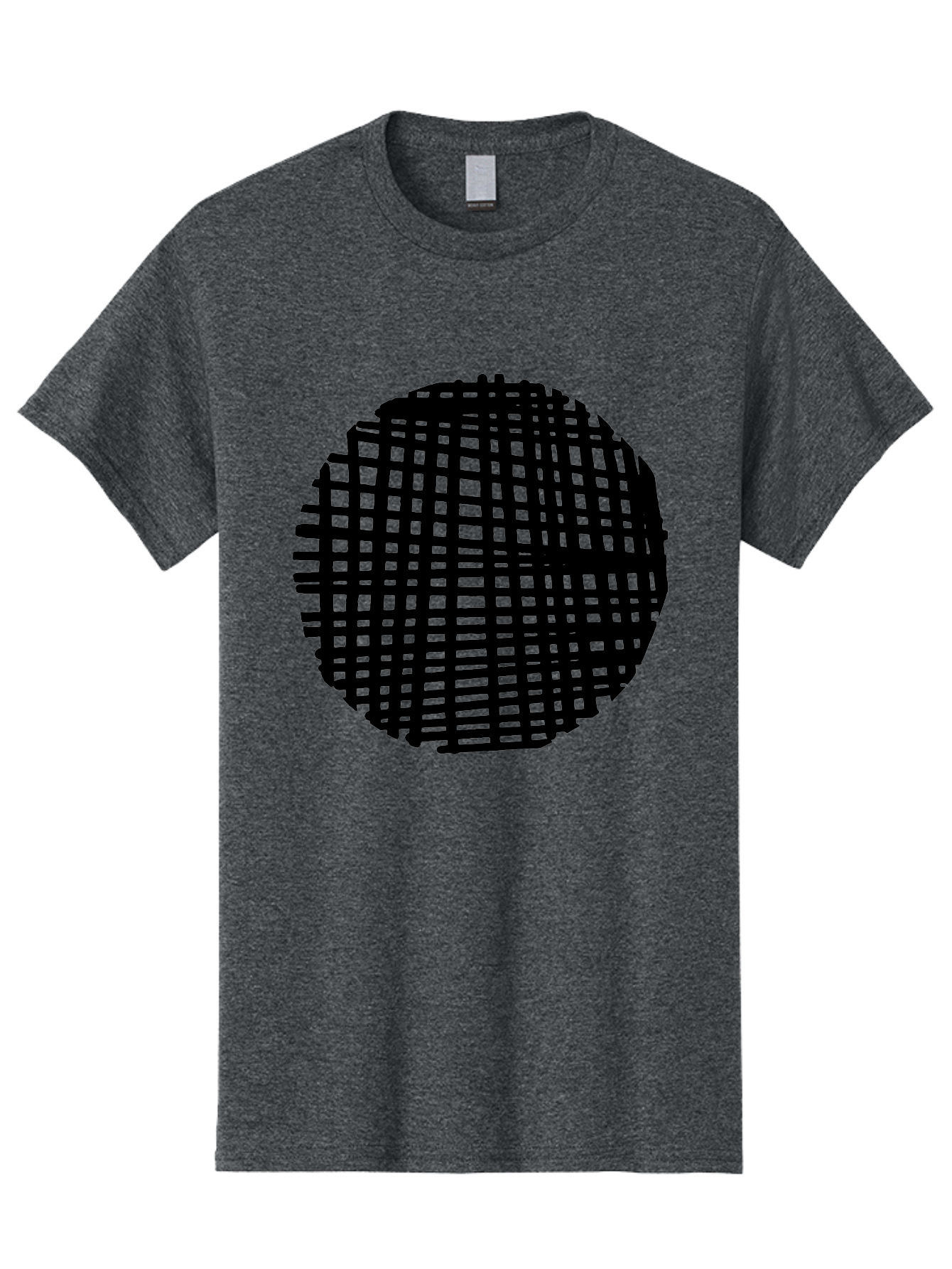 Black-Grid-Circle Men'S Graphic Tee, 100% Cotton, Comfortable Casual Summer Wear, Machine Washable, Disco Ball, Grid Pattern, Abstract Design, Black And Green, Modern Art, Geometric Shape, Spherical Object, Shiny Surface, Party Decoration - Aaa375