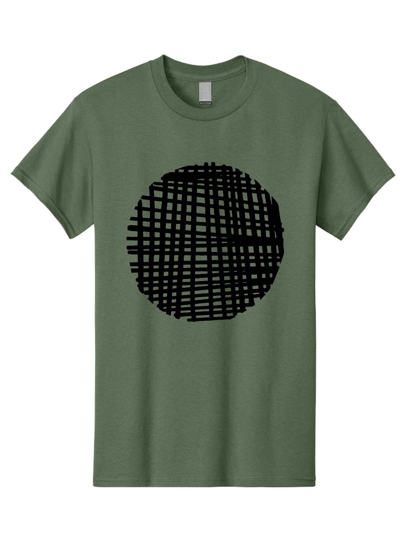 Black-Grid-Circle Men'S Graphic Tee, 100% Cotton, Comfortable Casual Summer Wear, Machine Washable, Disco Ball, Grid Pattern, Abstract Design, Black And Green, Modern Art, Geometric Shape, Spherical Object, Shiny Surface, Party Decoration - Aaa375