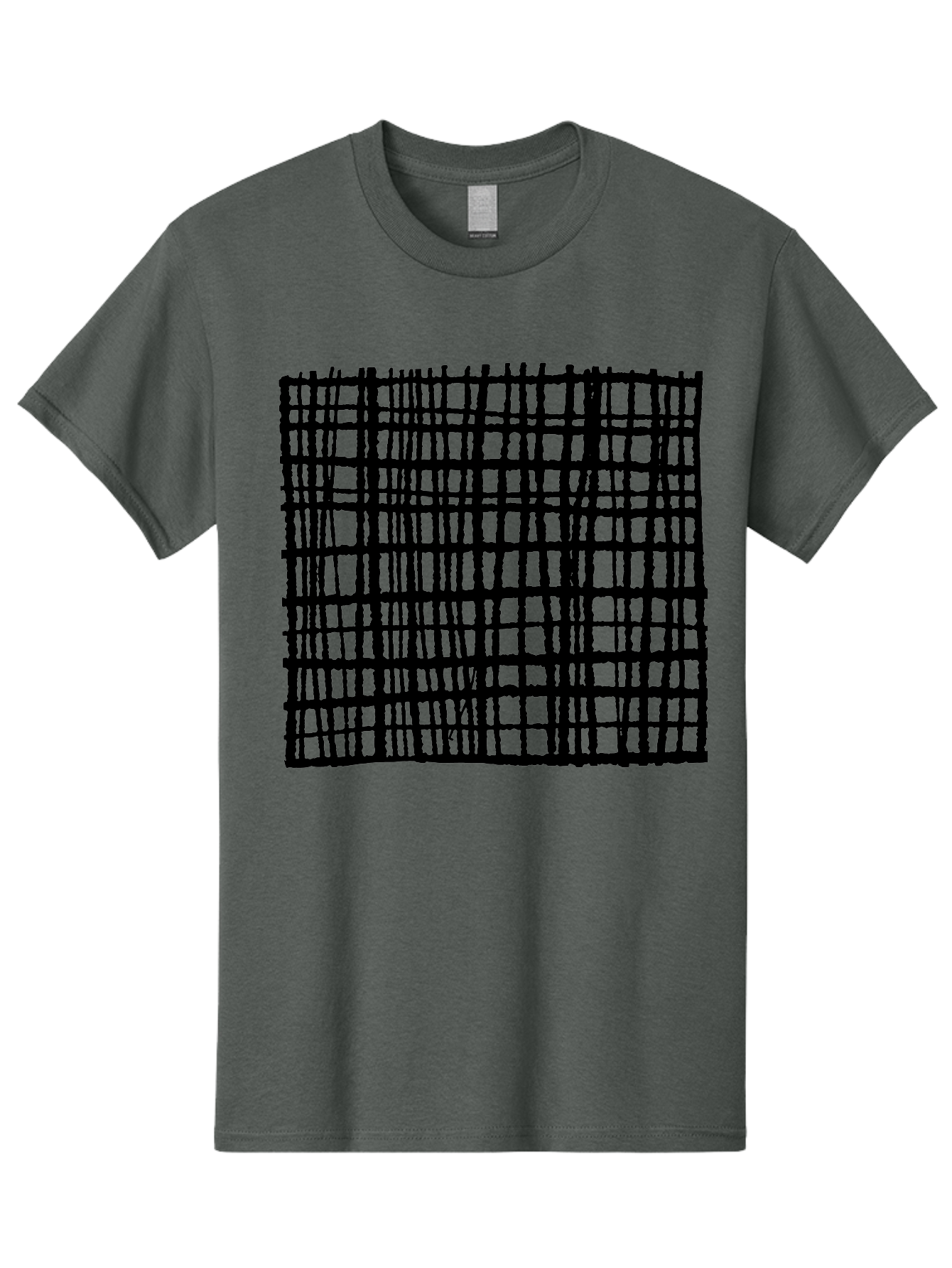 Black-Grid Men'S Graphic Tee, 100% Cotton, Comfortable Casual Summer Wear, Machine Washable, Black Grid Pattern, Graphic Design, Abstract Art, Geometric Shape, Modern Style, Contemporary Design, Grid Texture - Aaa376