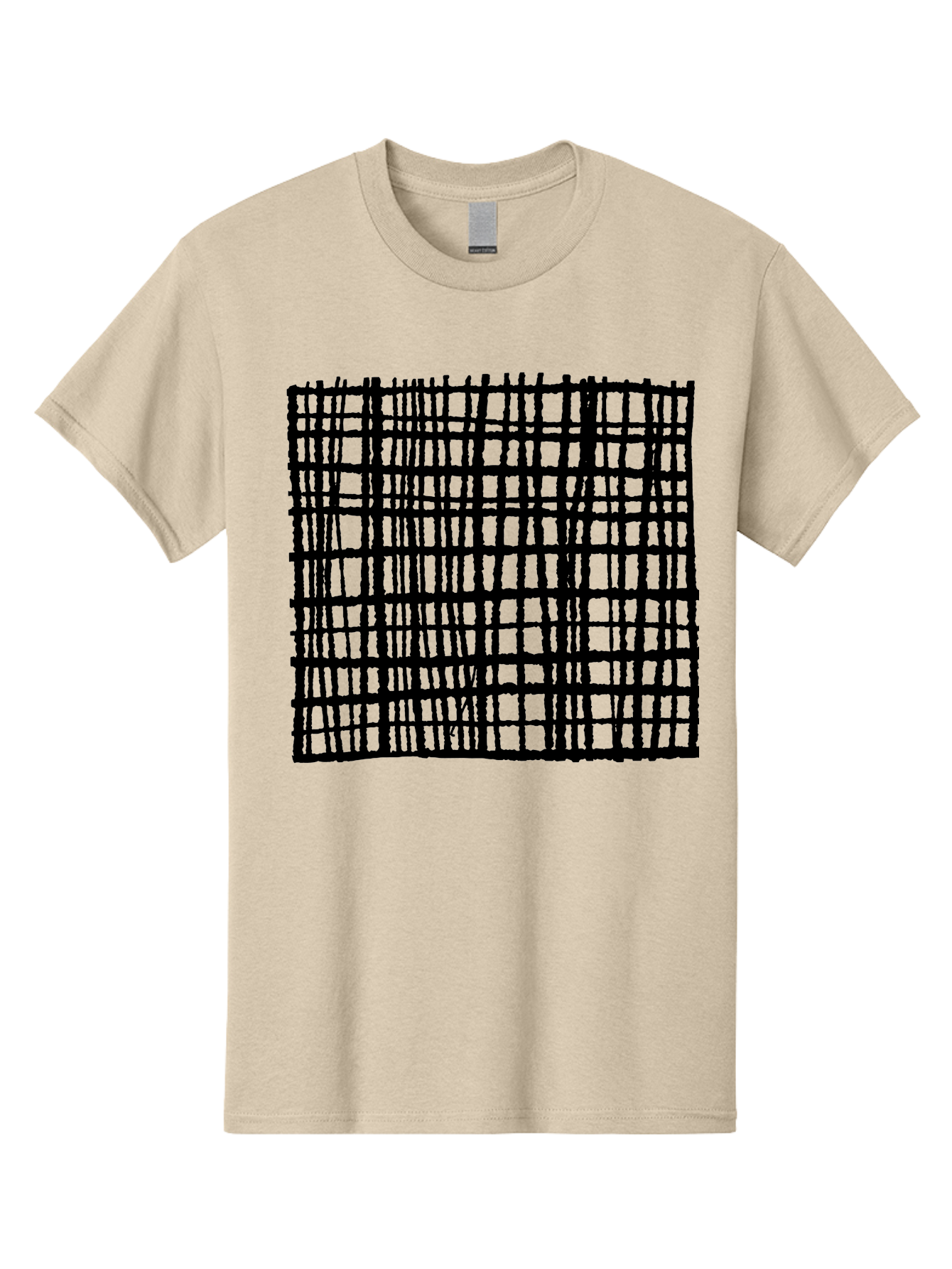 Black-Grid Men'S Graphic Tee, 100% Cotton, Comfortable Casual Summer Wear, Machine Washable, Black Grid Pattern, Graphic Design, Abstract Art, Geometric Shape, Modern Style, Contemporary Design, Grid Texture - Aaa376