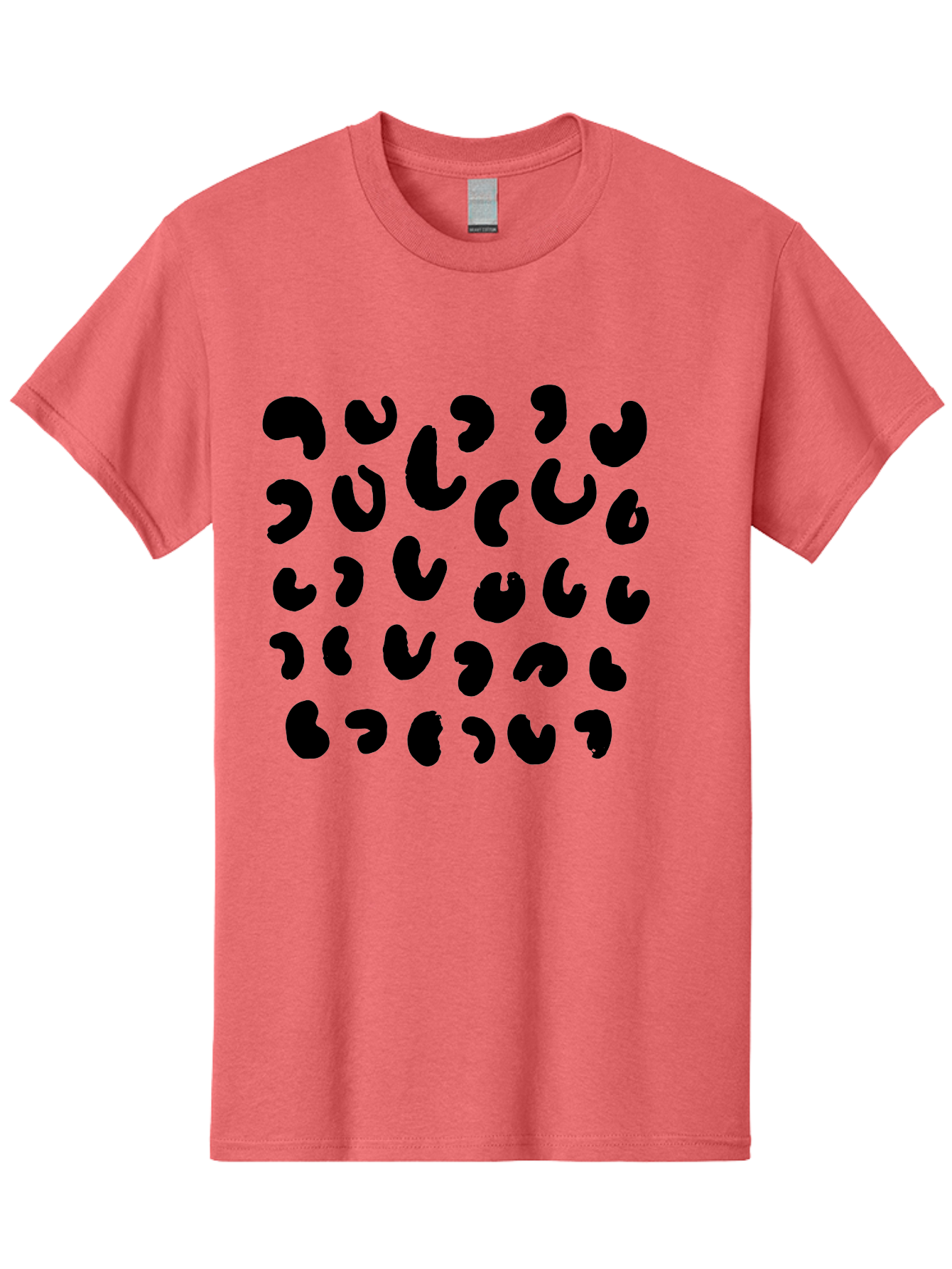 Black-Leopard-Spots Men'S Graphic Tee, 100% Cotton, Comfortable Casual Summer Wear, Machine Washable, Black Qr Code, Abstract Design, Modern Pattern, Digital Scan, Futuristic Artwork, Tech Graphic, Unique Code - Aaa385