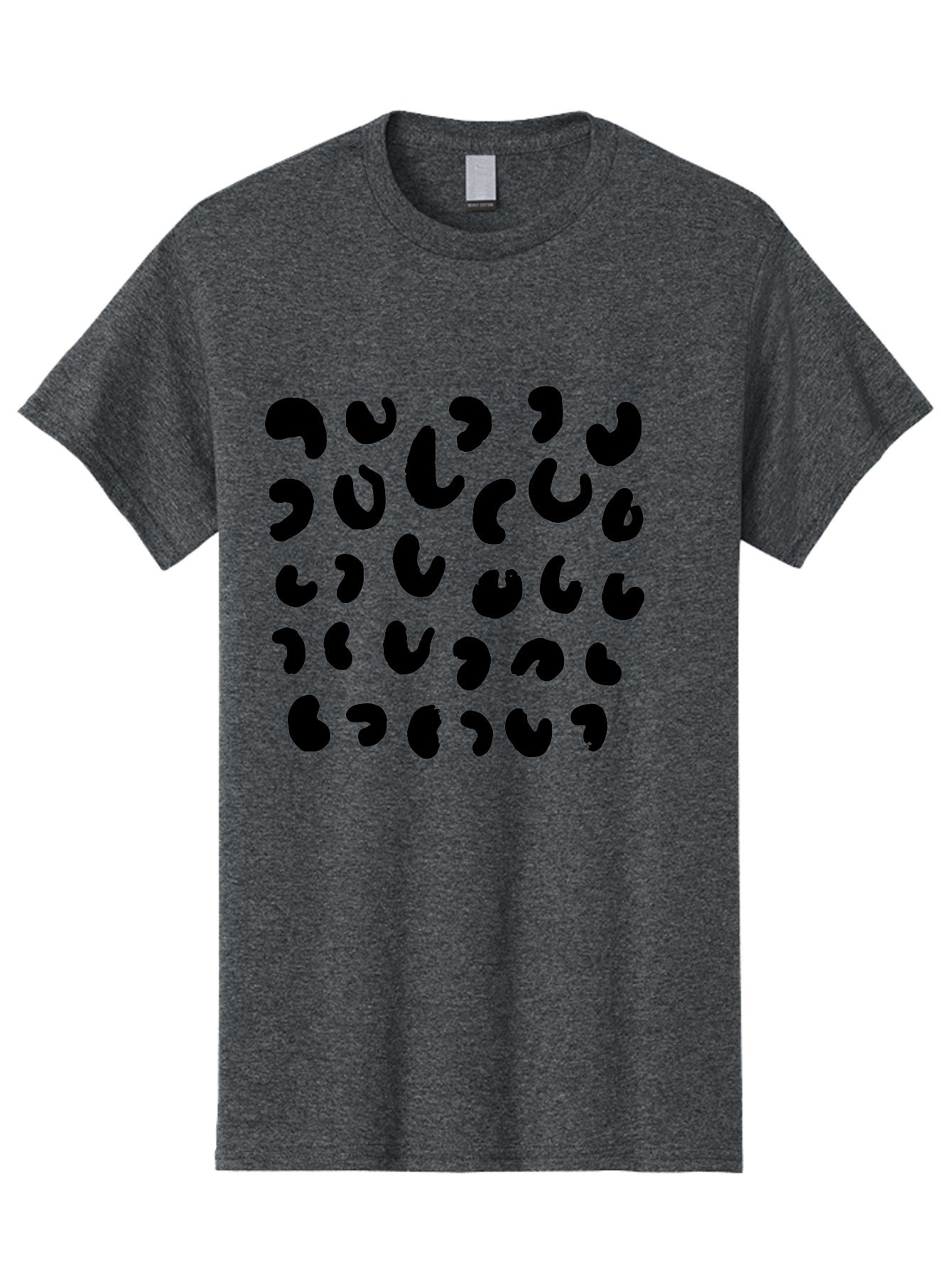 Black-Leopard-Spots Men'S Graphic Tee, 100% Cotton, Comfortable Casual Summer Wear, Machine Washable, Black Qr Code, Abstract Design, Modern Pattern, Digital Scan, Futuristic Artwork, Tech Graphic, Unique Code - Aaa385