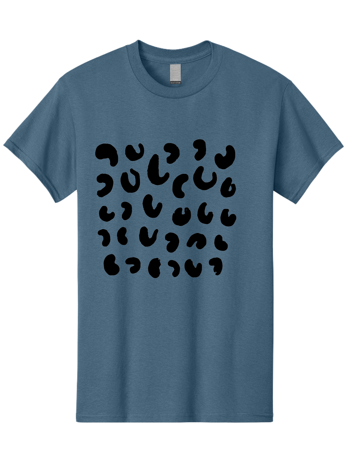 Black-Leopard-Spots Men'S Graphic Tee, 100% Cotton, Comfortable Casual Summer Wear, Machine Washable, Black Qr Code, Abstract Design, Modern Pattern, Digital Scan, Futuristic Artwork, Tech Graphic, Unique Code - Aaa385