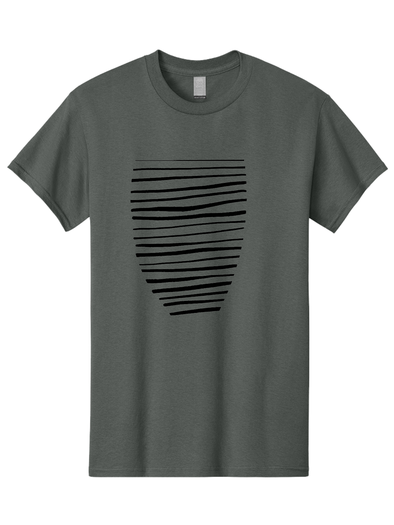Black-Lines Men'S Graphic Tee, 100% Cotton, Comfortable Casual Summer Wear, Machine Washable, Black Lines, Modern Art, Abstract Design, Graphic Pattern, Digital Illustration, Minimalist Style, Simple Shapes, Contemporary Artwork - Aaa386