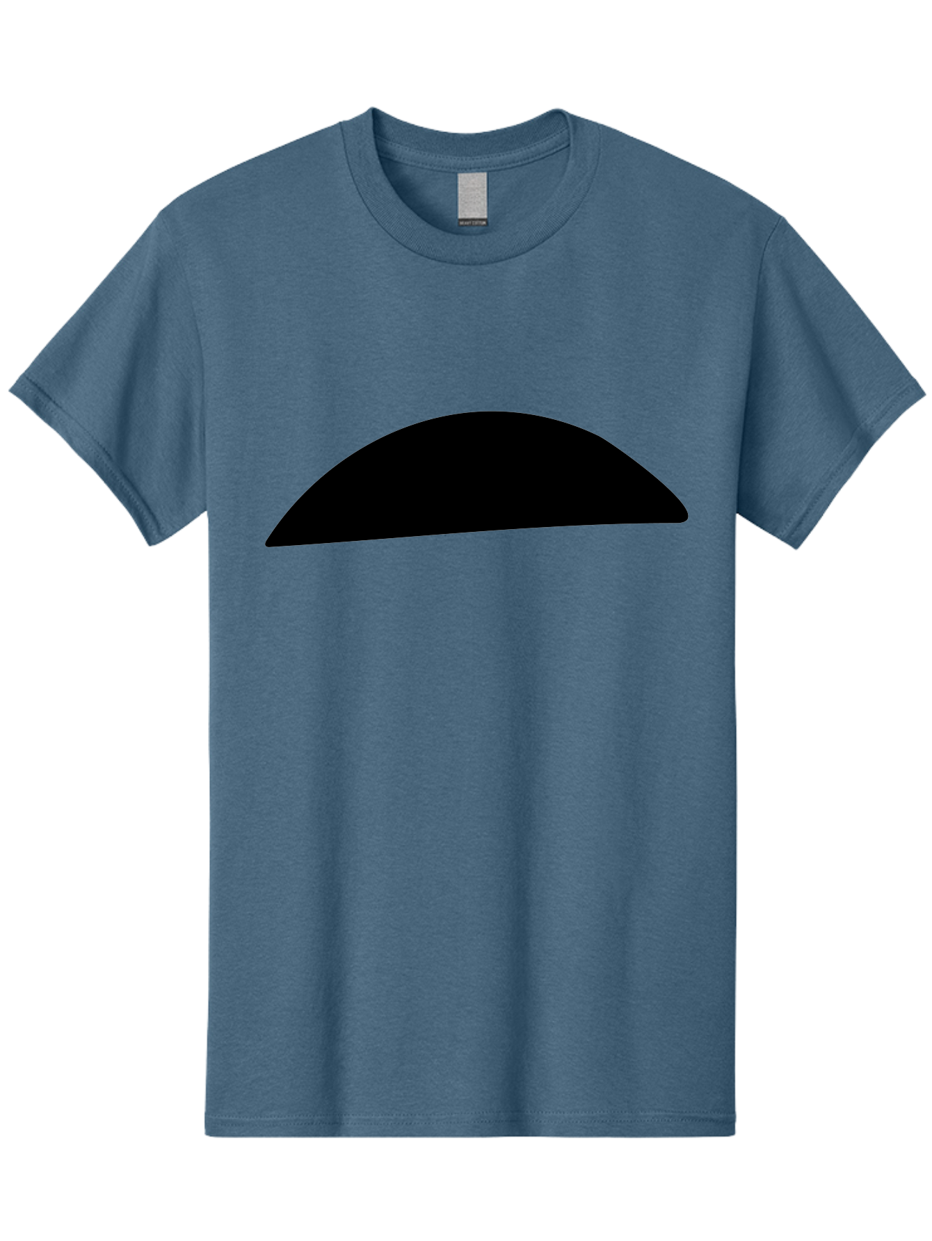 Black-Semicircle Men'S Graphic Tee, 100% Cotton, Comfortable Casual Summer Wear, Machine Washable, Black Semicircle Shape, Minimalist Design, Simple Graphic, Abstract Shape, Modern Art, Geometric Figure - Aaa392