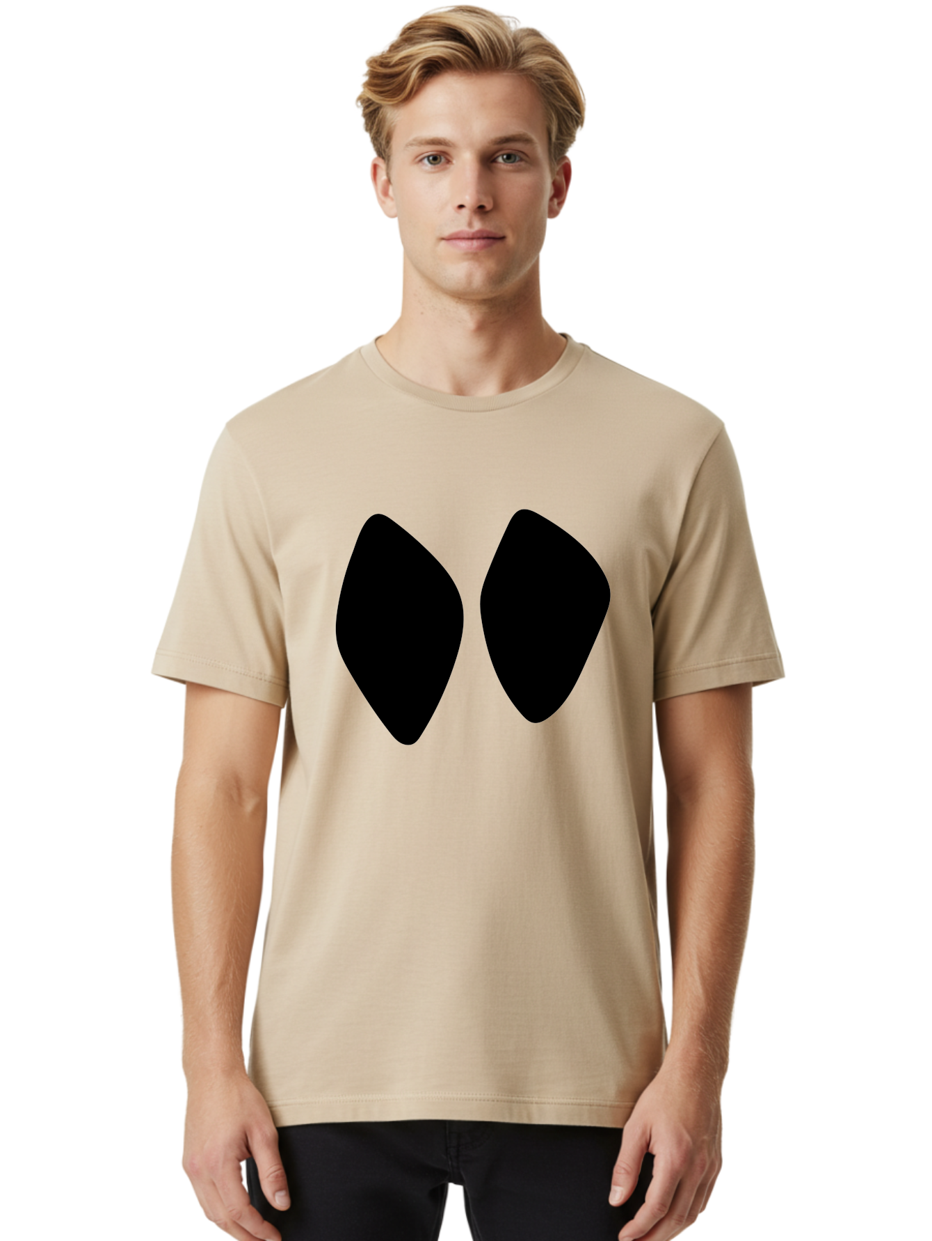 Black-Shapes Men'S Graphic Tee, 100% Cotton, Comfortable Casual Summer Wear, Machine Washable, Guitar Picks, Music Accessories, Black Guitar Picks, Music Equipment, Guitar Gear, Pick Design - Aaa394