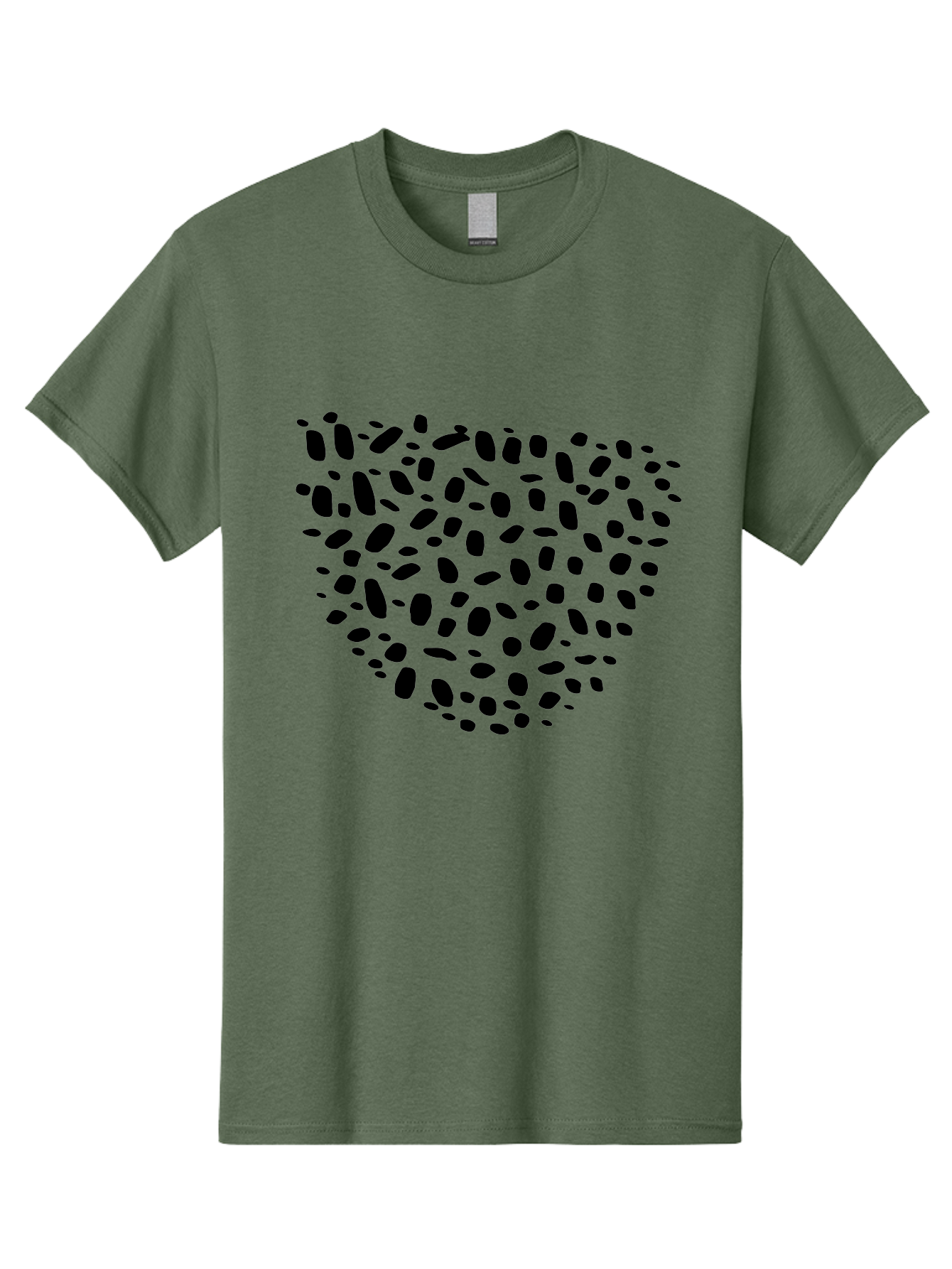 Black-Stones-Heart Men'S Graphic Tee, 100% Cotton, Comfortable Casual Summer Wear, Machine Washable, Black Stones, Heart Shape, Scattered Stones, Modern Design, Abstract Art, Symbolic Heart, Minimalist Style - Aaa396