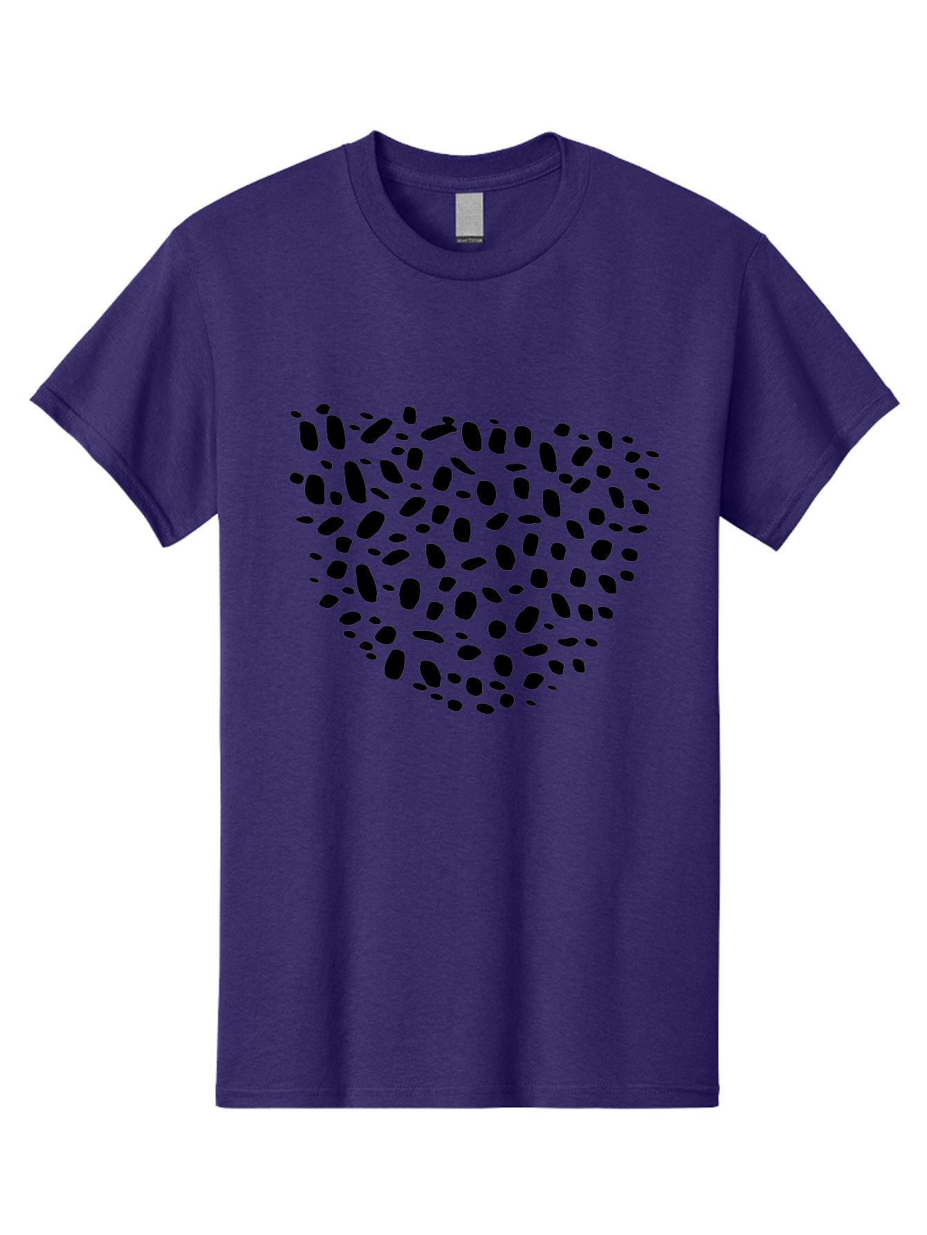 Black-Stones-Heart Men'S Graphic Tee, 100% Cotton, Comfortable Casual Summer Wear, Machine Washable, Black Stones, Heart Shape, Scattered Stones, Modern Design, Abstract Art, Symbolic Heart, Minimalist Style - Aaa396