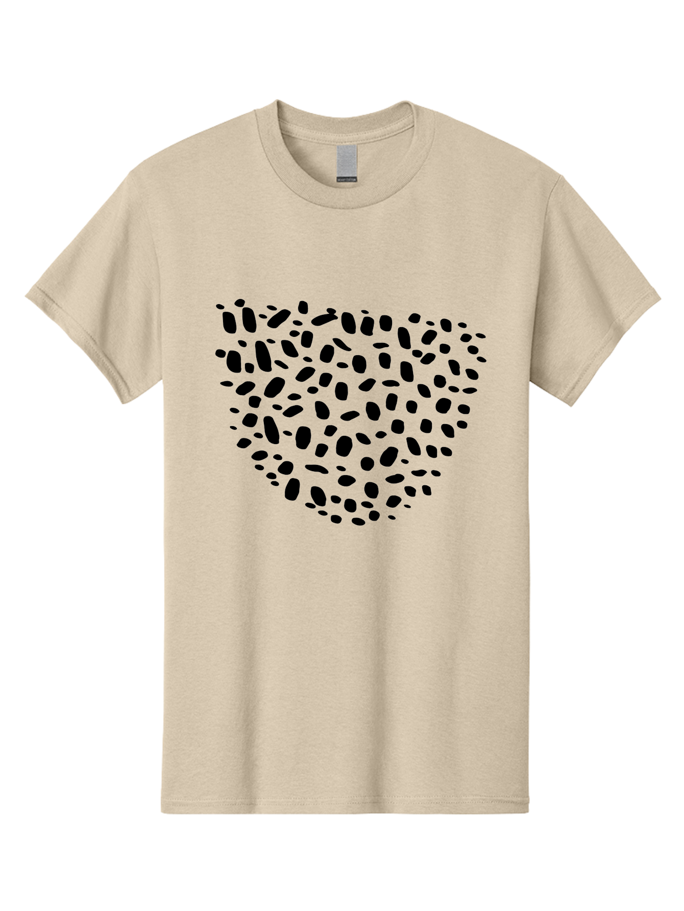 Black-Stones-Heart Men'S Graphic Tee, 100% Cotton, Comfortable Casual Summer Wear, Machine Washable, Black Stones, Heart Shape, Scattered Stones, Modern Design, Abstract Art, Symbolic Heart, Minimalist Style - Aaa396