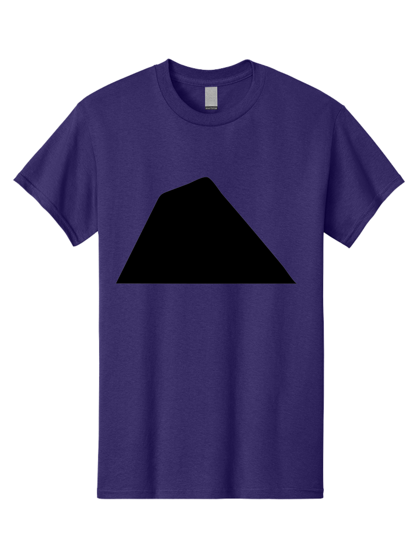 Black-Trapezoid Men'S Graphic Tee, 100% Cotton, Comfortable Casual Summer Wear, Machine Washable, Triangle Shape, Geometric Figure, Abstract Design, Simple Shape, Minimalist Art, Bold Graphic, Modern Icon, Graphic Element - Aaa397